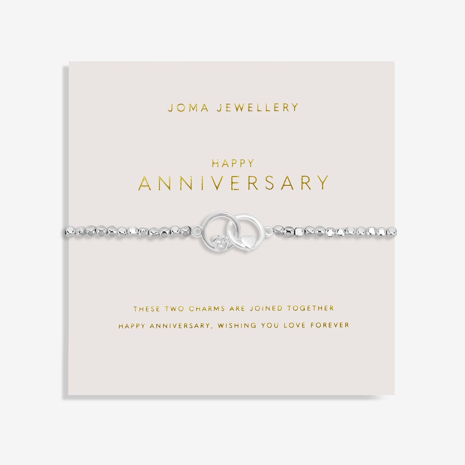 Joma Jewellery Bracelet - Forever Yours Happy Anniversary Gift for Her - Perfect for Anniversaries, Valentine's Day & Romantic Occasions
