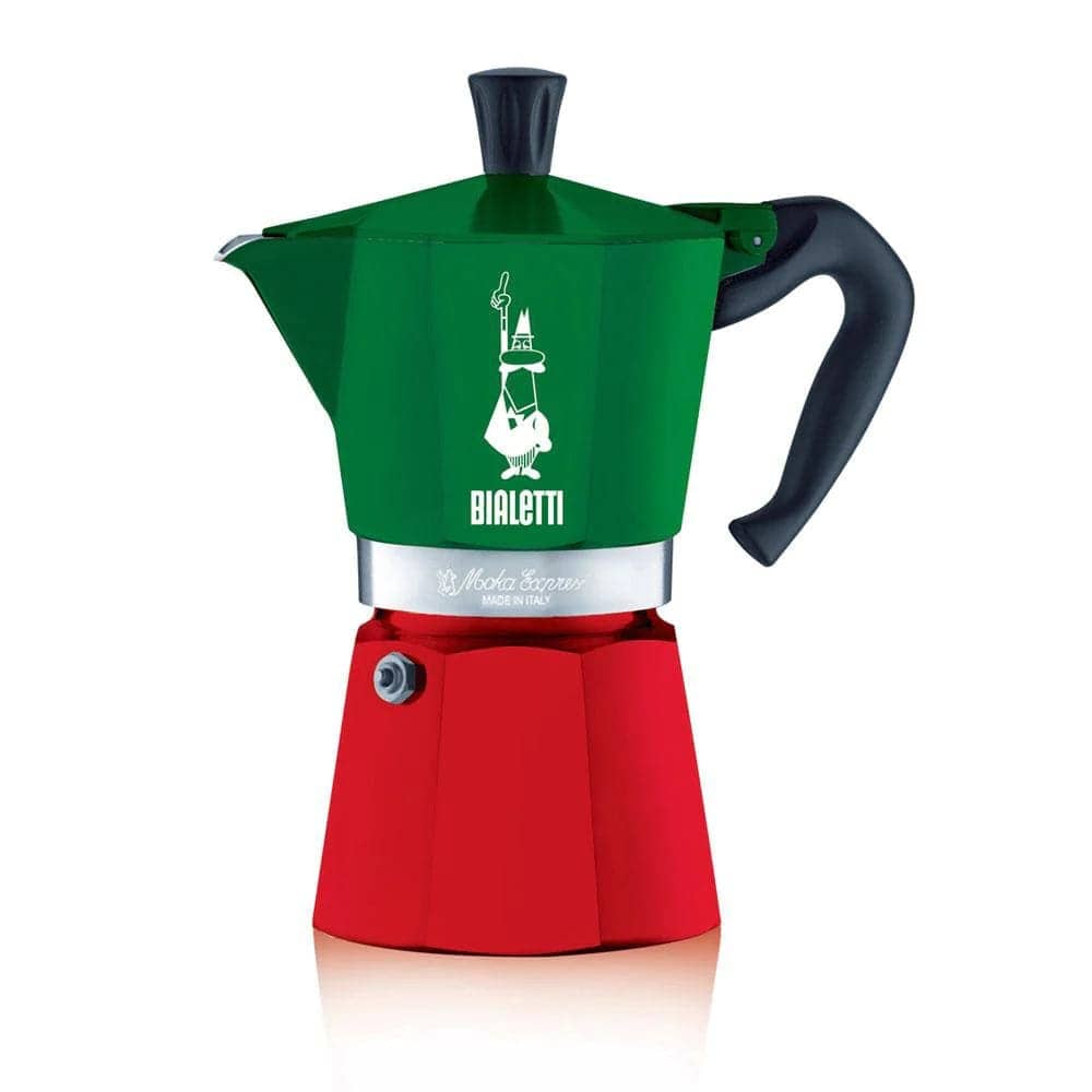 Bialetti Moka Express Italia 6 Cup Stovetop Espresso Maker - Classic Italian Coffee Maker for Home, Office & Camping Use