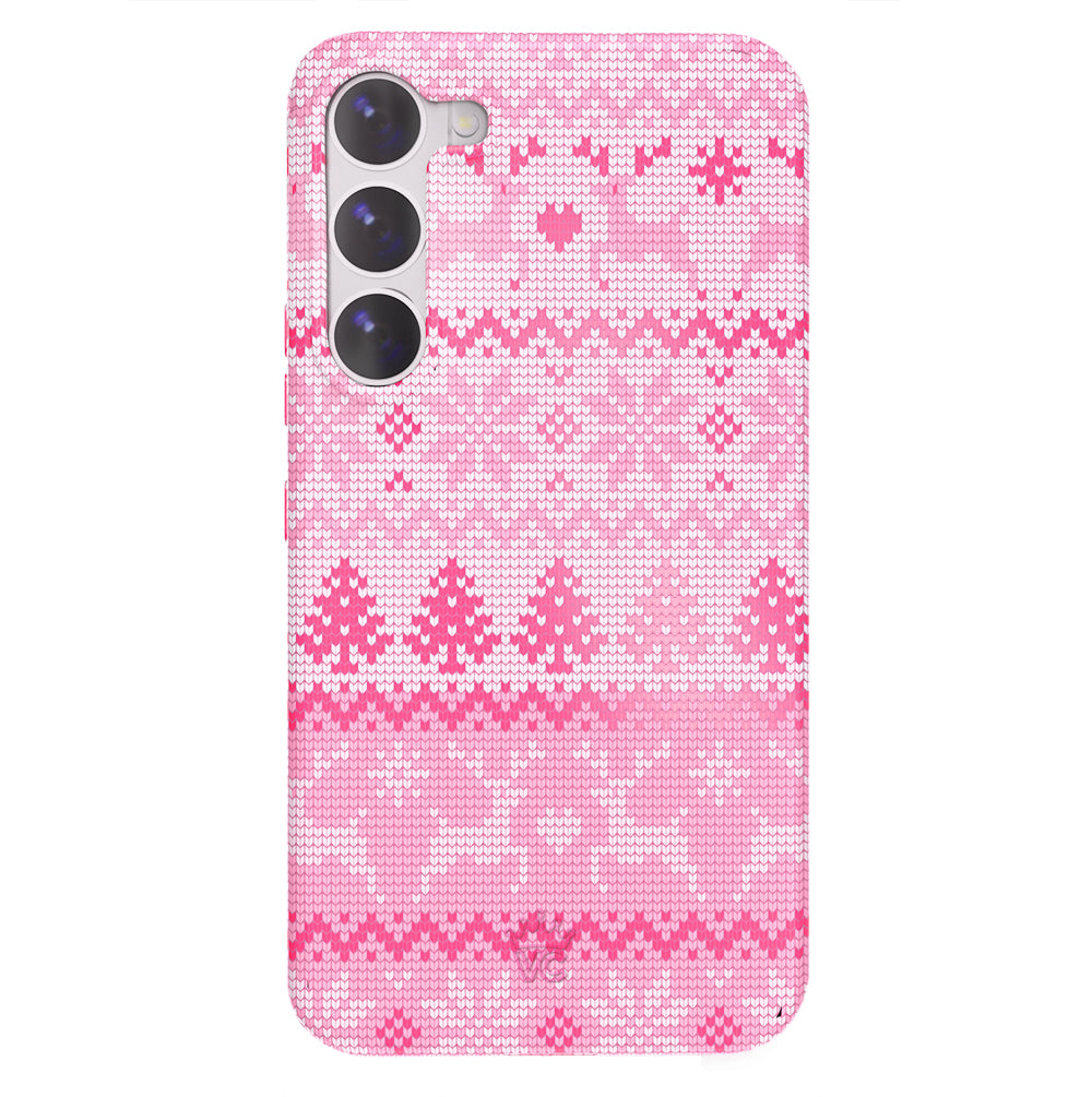 Bubble Gum Sweater Pattern Samsung Phone Case - Trendy Cute Protective Cover for Galaxy S23/S22/S21/S20 - Perfect for Casual Outings & Selfies