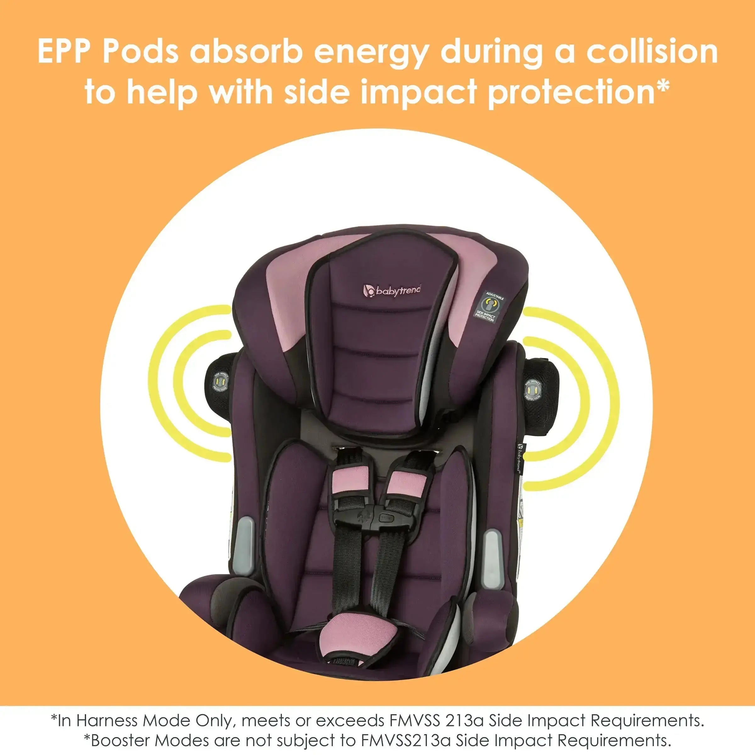 Hybrid™ SI 3-in-1 Convertible Booster Car Seat with Side Impact Protection - Safe for Infants, Toddlers & Big Kids | Perfect for Travel, School & Family Road Trips
