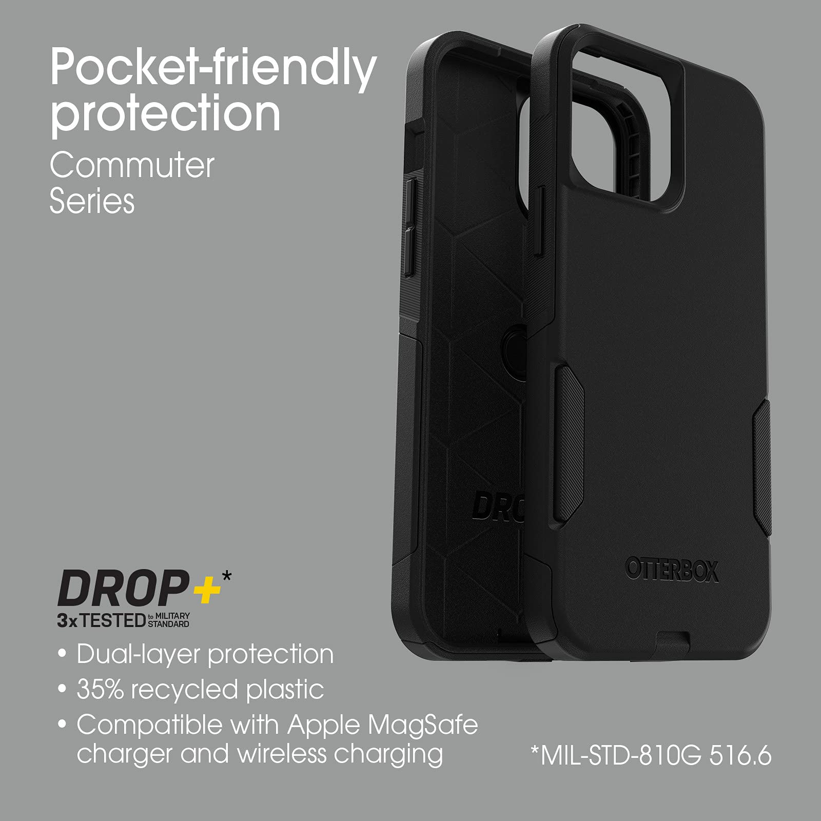 OtterBox Commuter Series Protective Case for iPhone 13 Pro Max & iPhone 12 Pro Max - Slim & Durable Phone Cover with Drop Protection | Perfect for Work, Travel & Everyday Use