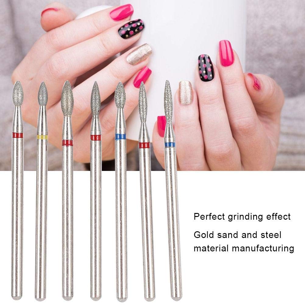 6 Pcs Nail Drill Bits Set - Multi-Functional Grinding Heads for Electric Nail File, Professional Manicure & Pedicure Accessories - Perfect for Nail Art, Acrylics & Gel Polish Removal at Home or Salon