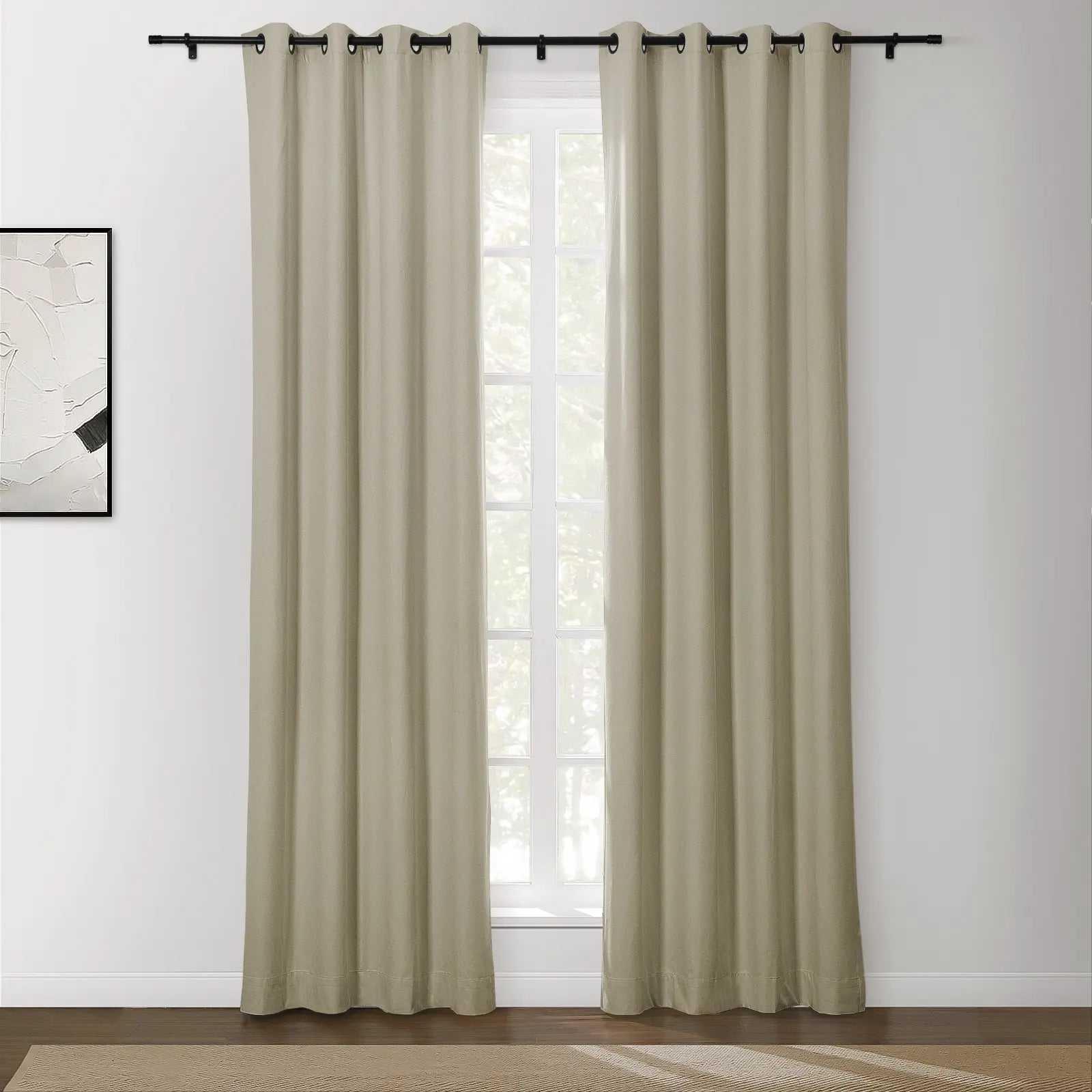 Lila 100% Blackout Curtains with Grommet Top - Light Blocking Window Drapes for Bedroom, Nursery & Home Theater