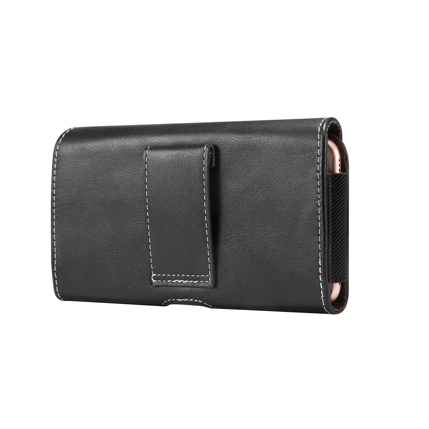 Leather Belt Loop Phone Holster Pouch - Compatible with iPhone 14/13/12/11/SE, Samsung Galaxy S22/S21/A Series, Google Pixel 5/4/3 - Perfect for Work, Hiking & Outdoor Activities