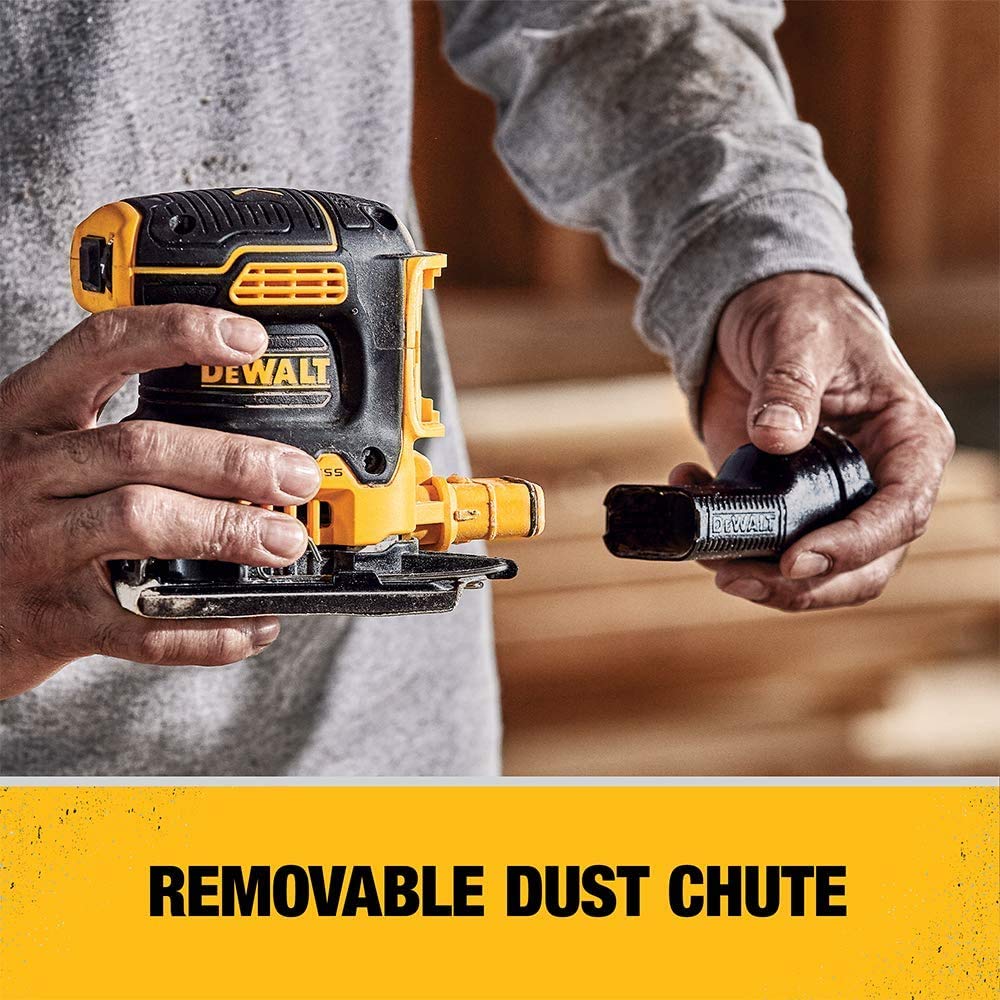 DEWALT 20V MAX XR Cordless Palm Sander with Variable Speed, 1/4-Inch Sheet, 3-Ah Battery & Charger Kit (DCW200B & DCB23C) - Perfect for Woodworking, Sanding Furniture, DIY Projects & Home Renovations