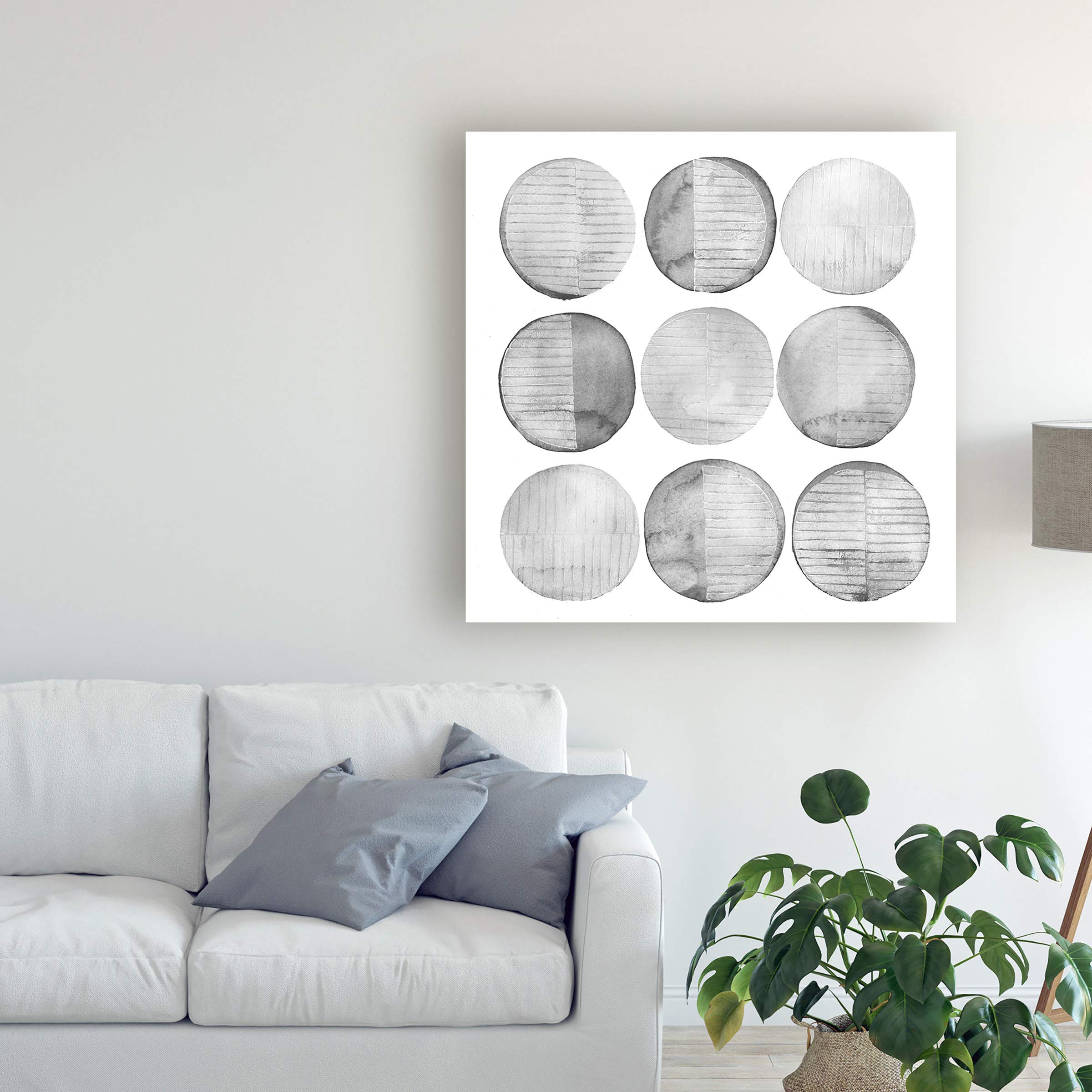 Grace Popp Soft Circles I Abstract Art Print - 18x18 Inch Modern Wall Decor for Living Room, Bedroom & Office