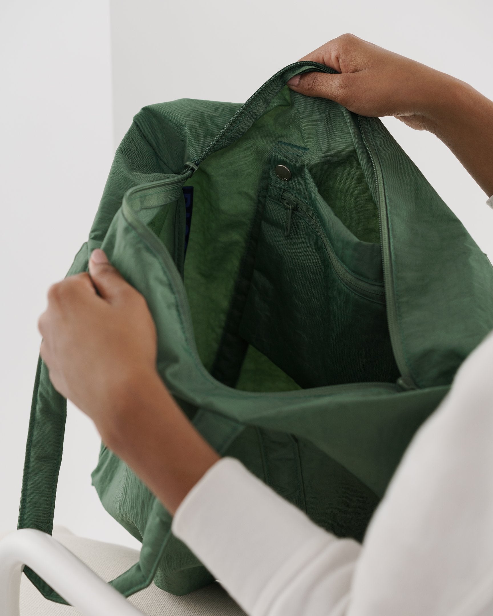 Baggu Cloud Bag - Lightweight Reusable Shopping Tote in Eucalyptus Green | Perfect for Groceries, Beach Trips & Eco-Friendly Daily Use