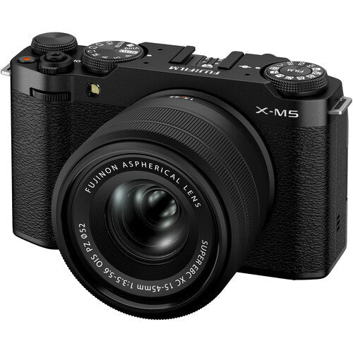 FUJIFILM X-M5 Mirrorless Digital Camera with XC 15-45mm f/3.5-5.6 OIS Lens Kit (Black) - Compact & Lightweight for Travel, Vlogging & Street Photography