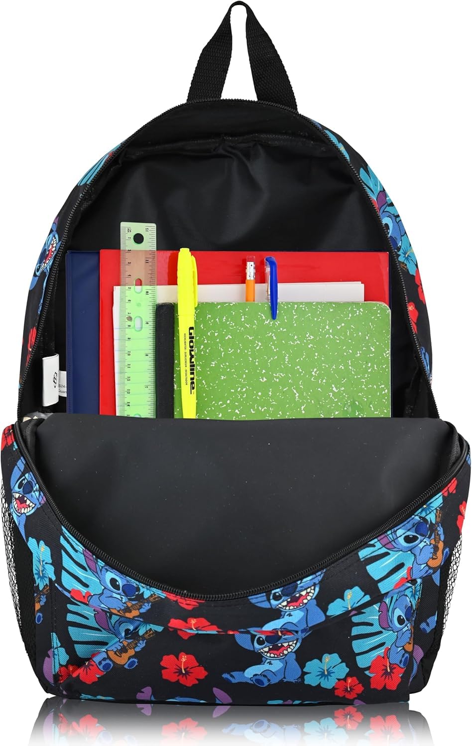 Disney Lilo and Stitch 16 Inch School Backpack Set - 3 Piece Bundle with Stitch School Bag, Stickers & More | Cute Back to School Supplies for Kids, Teens & College Students | Perfect for School, Travel & Everyday Use