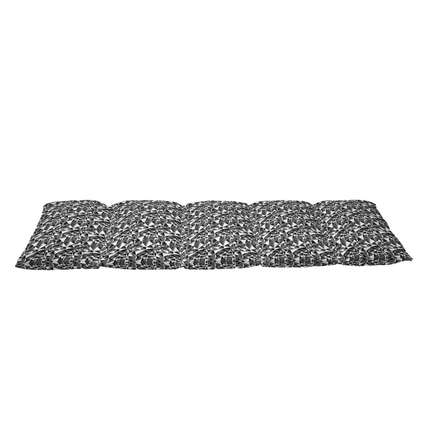 Ambesonne Abstract Floor Pillow Cover - Modern Black & White Geometric Design with Triangle Pattern, 88