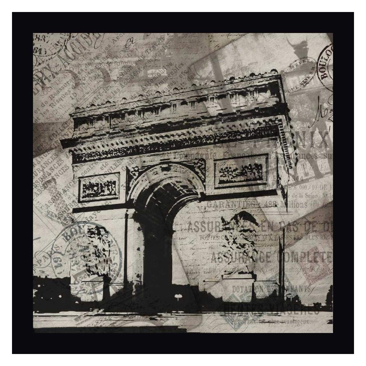 London Grey Tone 2 by Jace Grey - 30x30 Inch Framed Canvas Wall Art Print with Black Frame - Ready to Hang - Perfect for Living Room, Bedroom & Office Decor