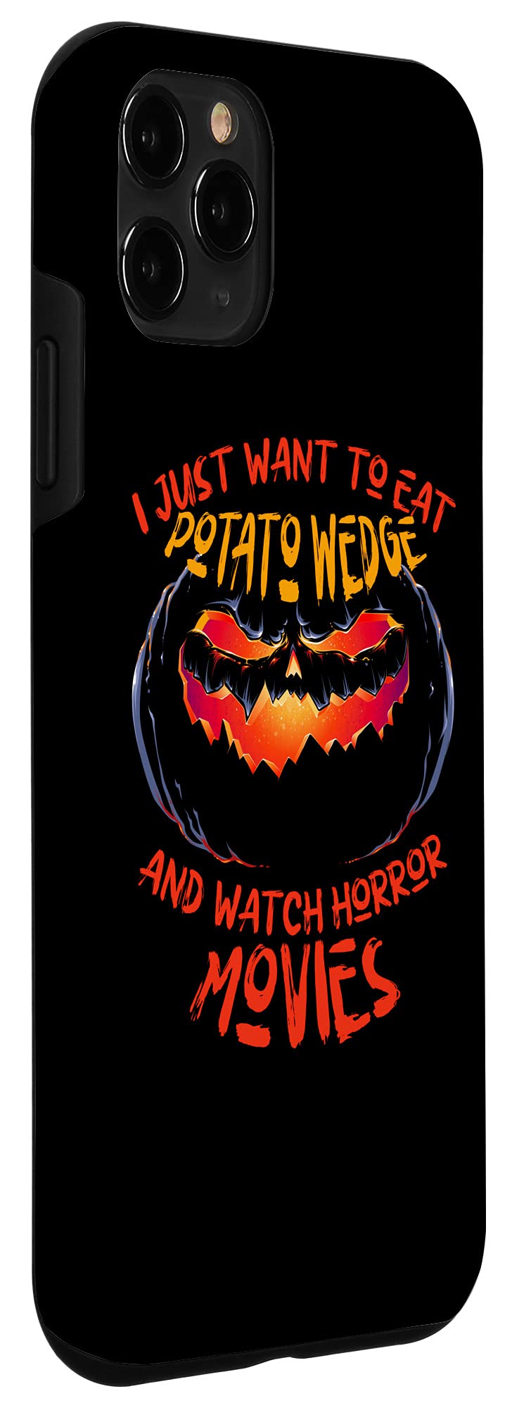 iPhone 11 Pro Case - Halloween Design with Potato Wedge & Horror Movie Theme | Shockproof Protective Cover for Watching Movies, Parties & Everyday Use