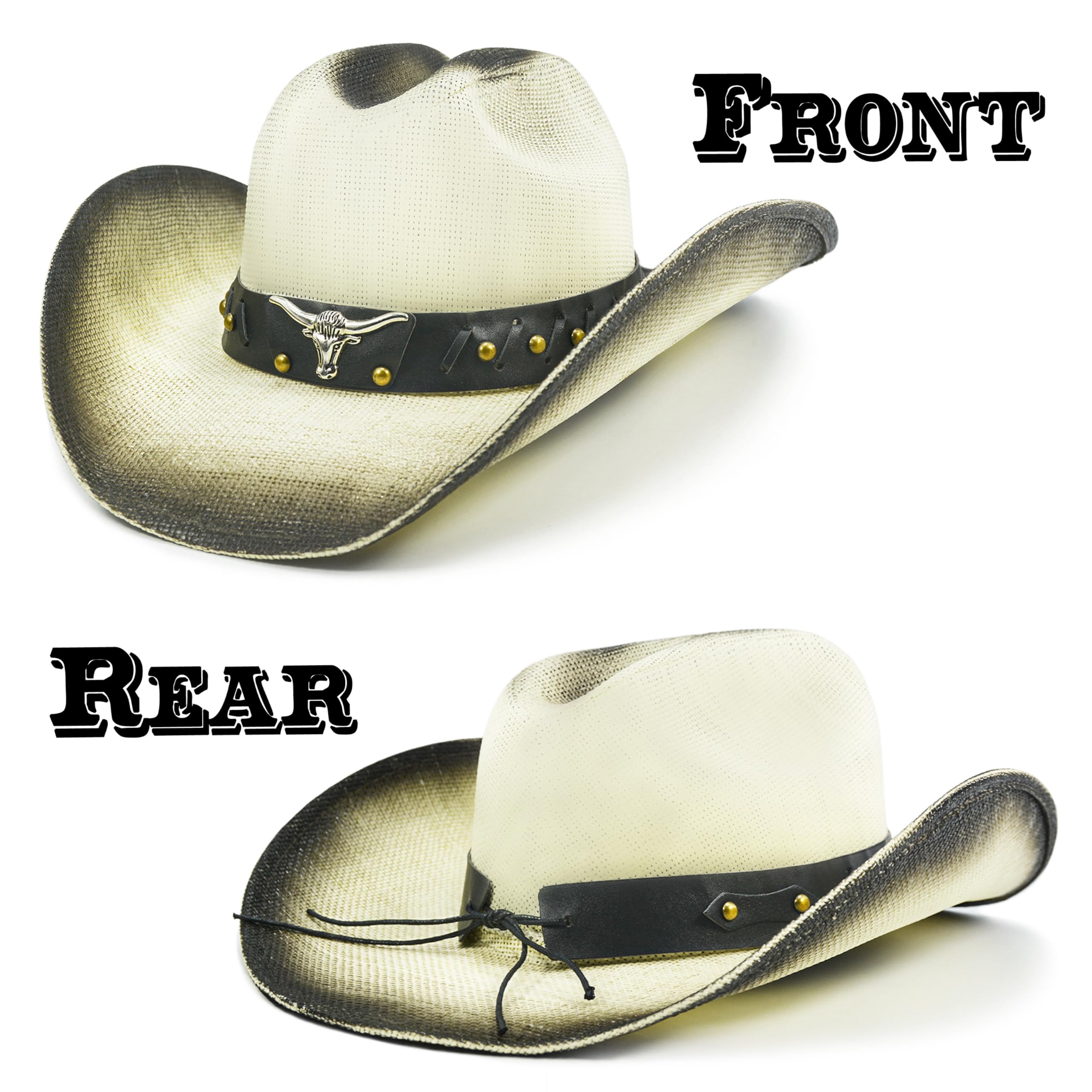 Stylish Cowboy Hat for Women & Men - Adjustable 4