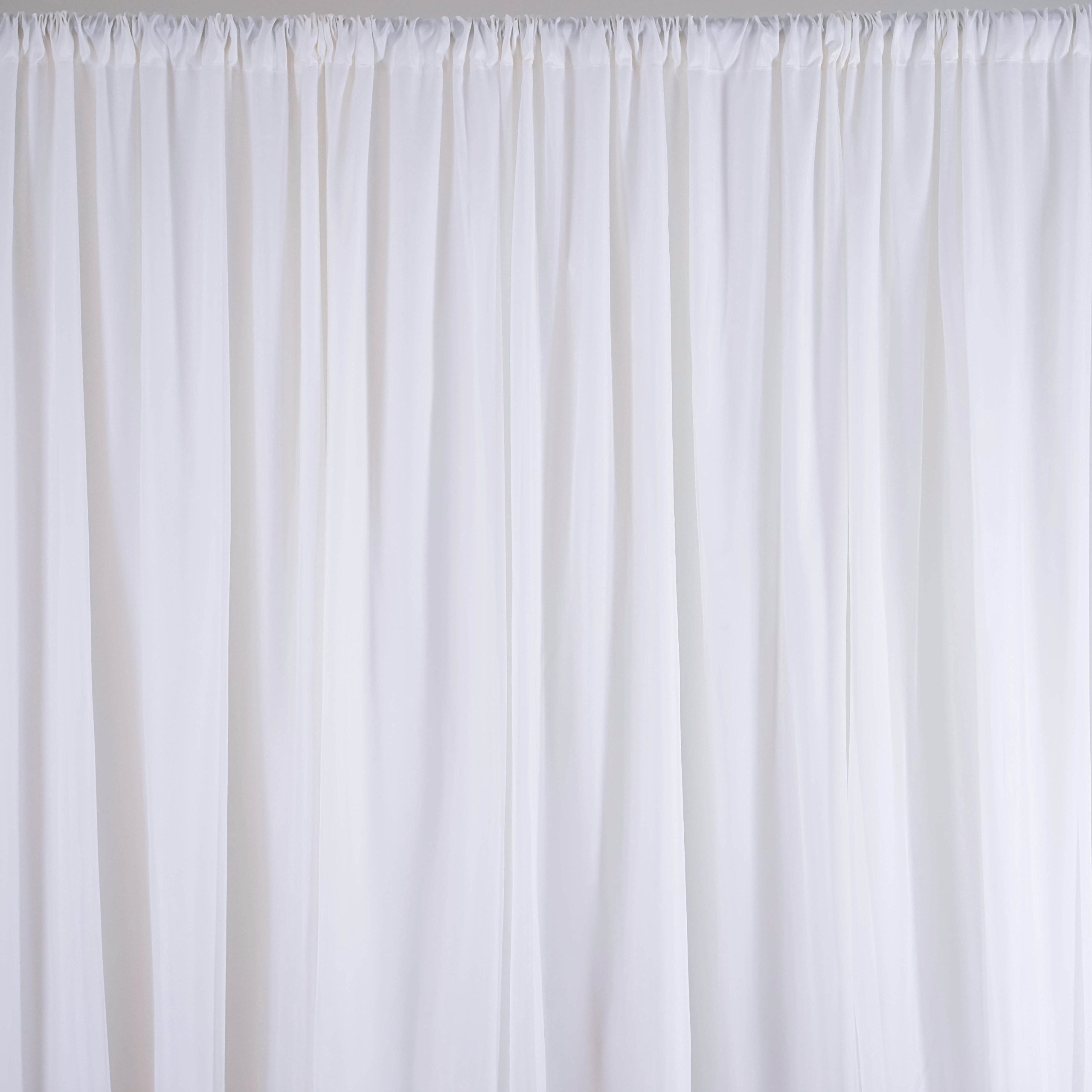20 ft x 10 ft White Chiffon Fabric Backdrop Drapes Curtain for Wedding Decorations, Photo Booth, Reception & Photography - Elegant Party Supplies for Bridal Showers, Baby Showers & Special Events