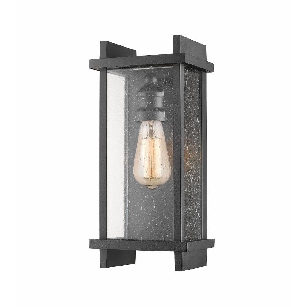 Z-Lite 565S-BK Black Outdoor Wall Sconce Light Fixture - Weatherproof Exterior Lighting for Porch, Patio, and Entryway