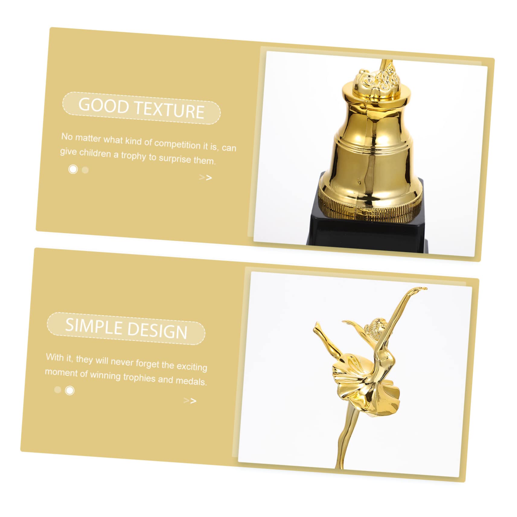 WOONEKY Gold Dance Trophy Award - Winner's Plastic Trophy Cup for Dance Competitions & Events - Perfect for Dance Recitals, Competitions, and Award Ceremonies
