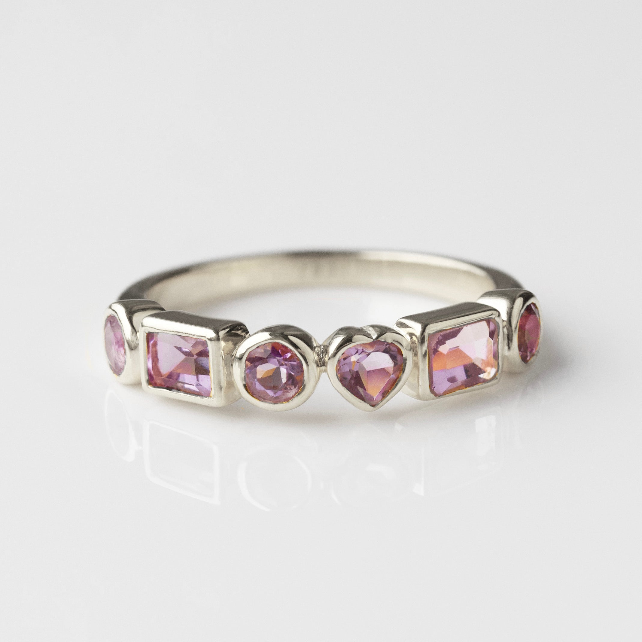 Lucky In Love Amethyst Ring for Women - Genuine Purple Gemstone Jewelry Gift for Valentine's Day, Anniversary & Special Occasions