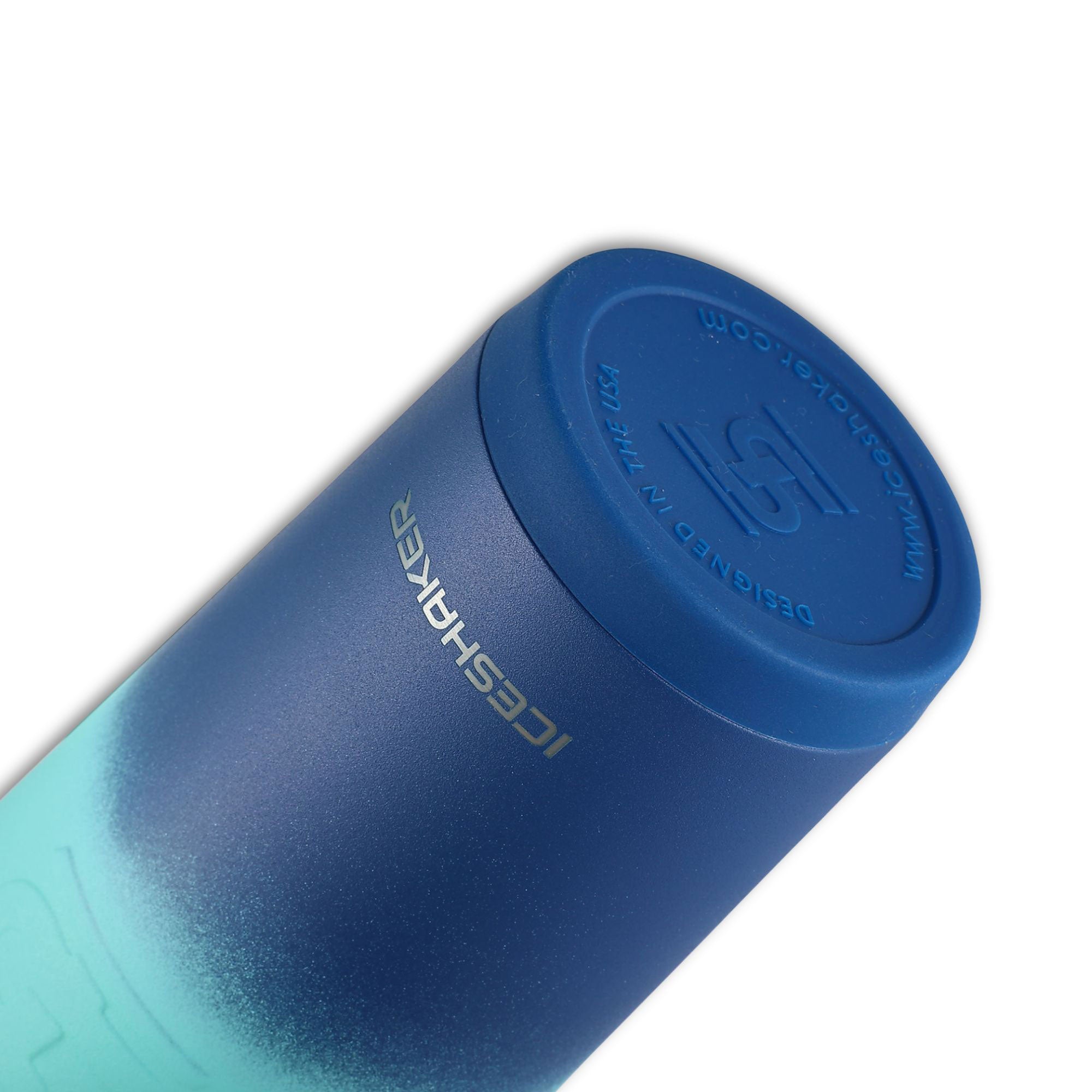 26oz Insulated Stainless Steel Ice Shaker Bottle - Navy Mint Ombre Gradient Design for Gym, Workout & Protein Drinks | Leakproof & Sweatproof | Perfect for Fitness, Bodybuilding & Outdoor Activities