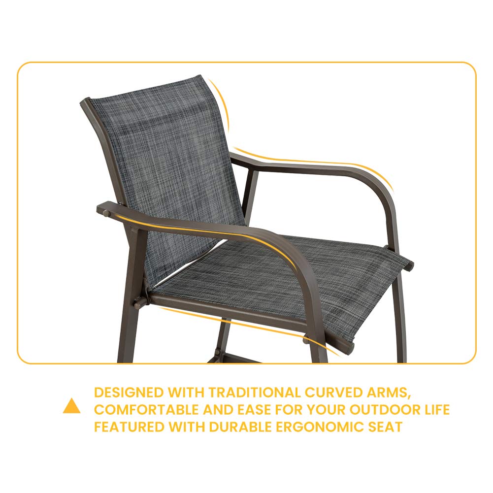 Crestlive 2-Pack Outdoor Bar Stools Set - 27.5