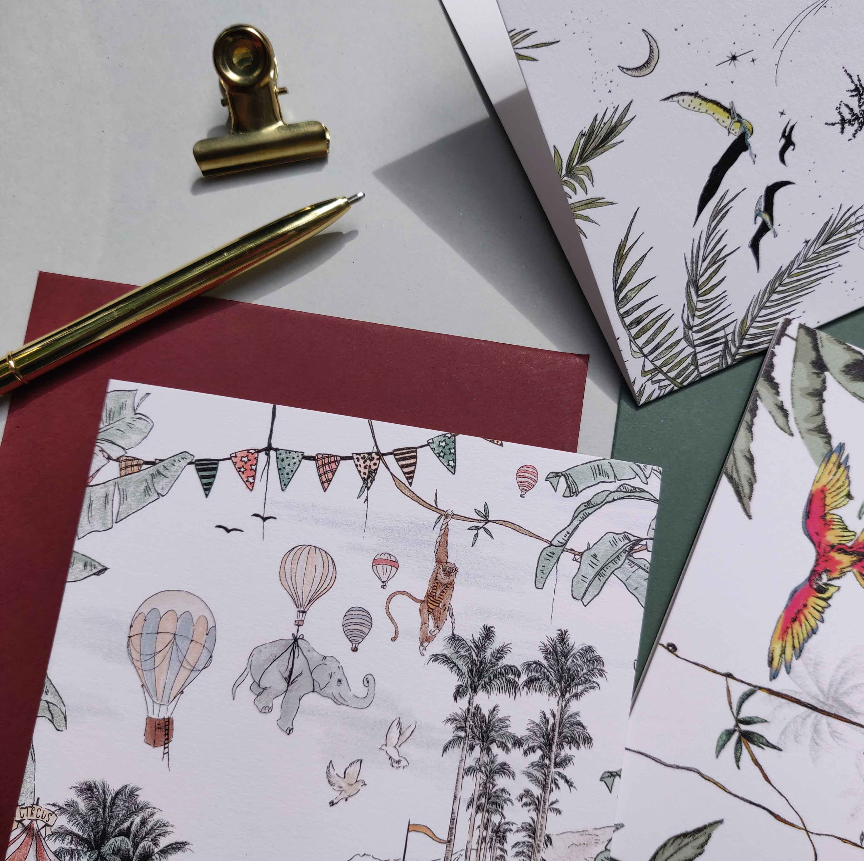 Cirque Du Fantasy Greeting Card - Elegant & Unique Birthday, Anniversary, Holiday Cards for All Occasions - Perfect for Gifts, Parties & Special Events