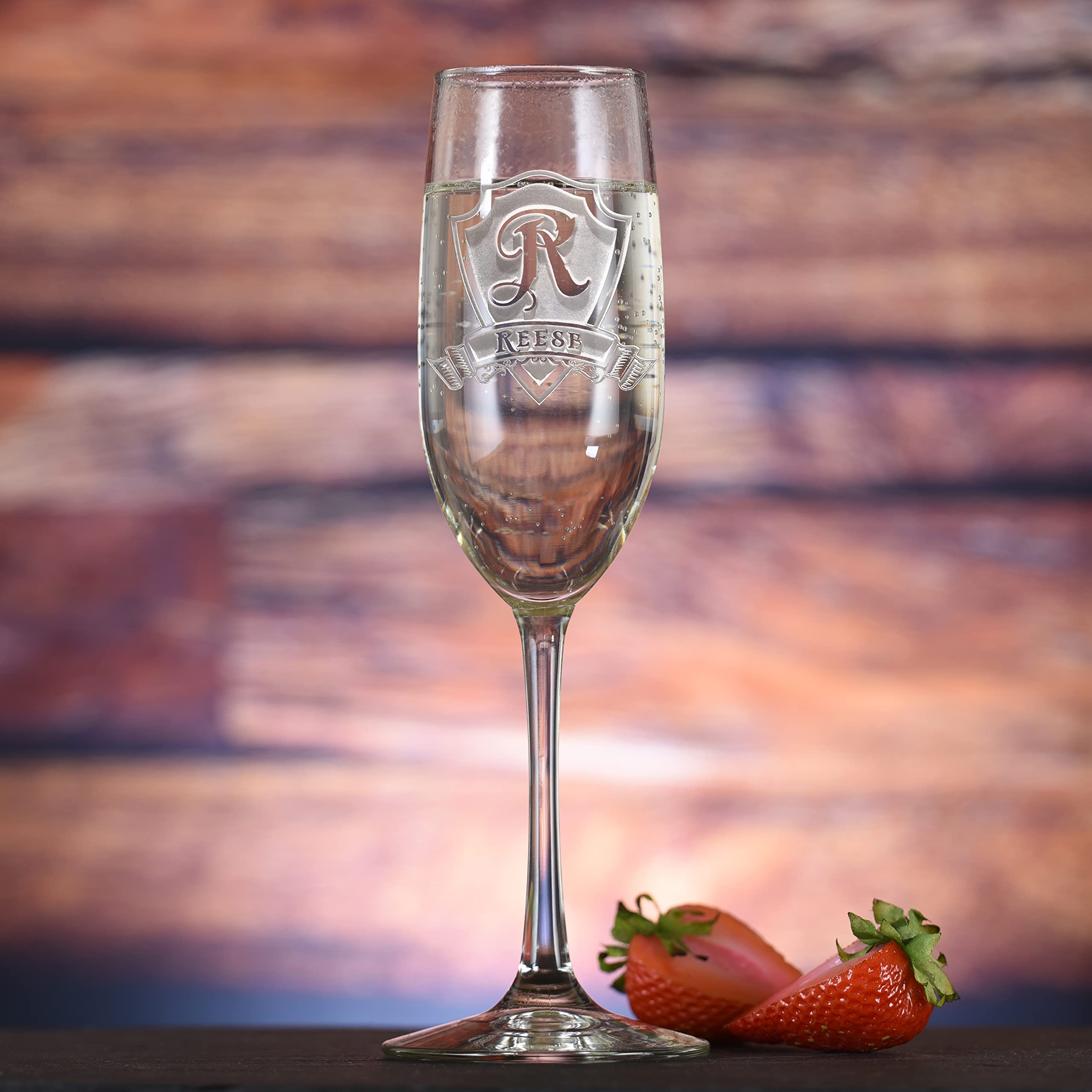 Personalized Engraved Champagne Toasting Flutes - Set of 4 Custom Wedding Glasses for Bridal Shower, Anniversary & Romantic Celebrations - Elegant Gift for Couples