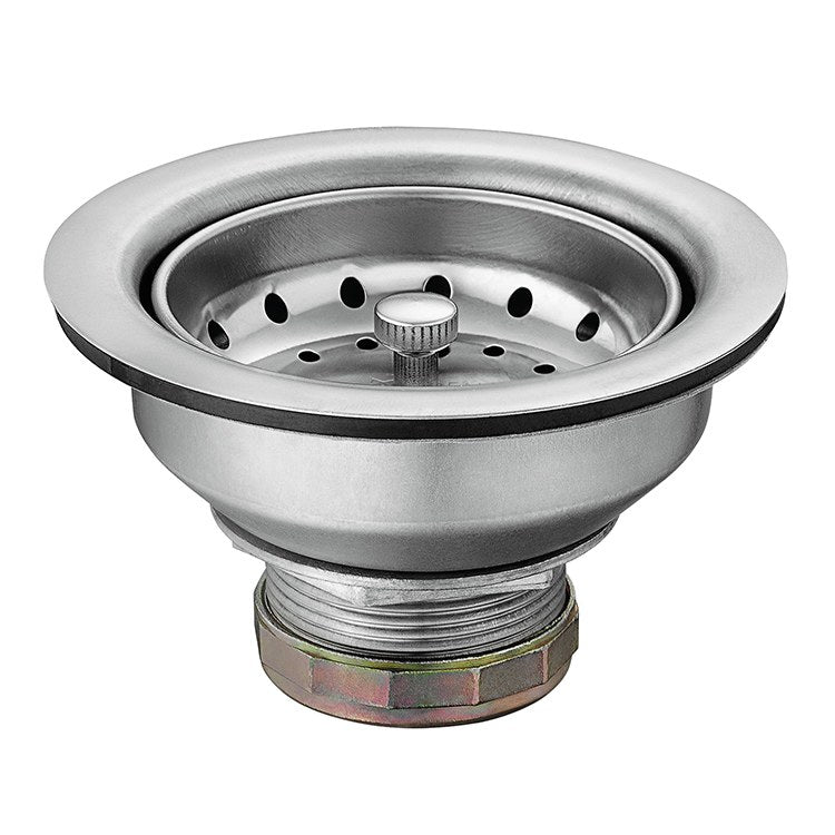 3 1/2 Inch Stainless Steel Kitchen Sink Drain Assembly with Basket Strainer - Durable & Rustproof for Easy Dishwashing & Food Prep