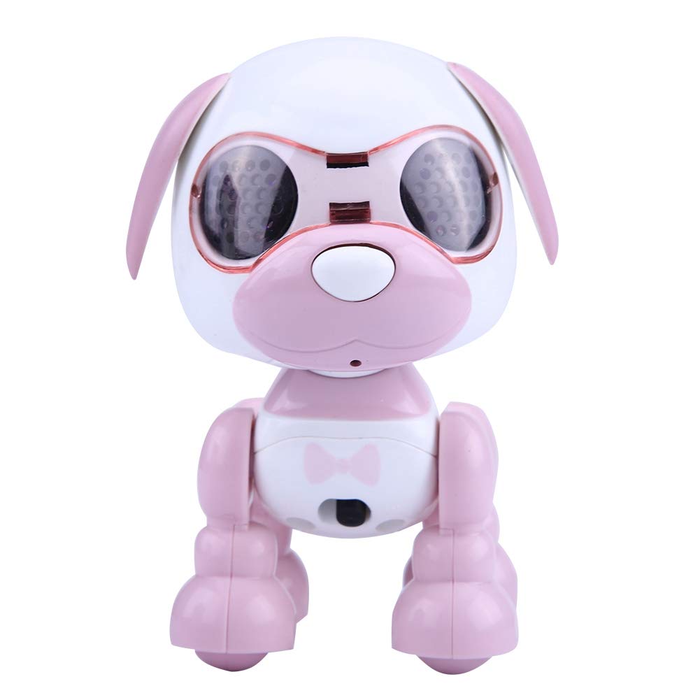 Smart Robot Dog with LED & Sound - Interactive Walking Puppy Toy, Educational STEM Gift for Kids & Boys (Pink) | Perfect for Birthday Presents, Learning Play & Indoor Entertainment