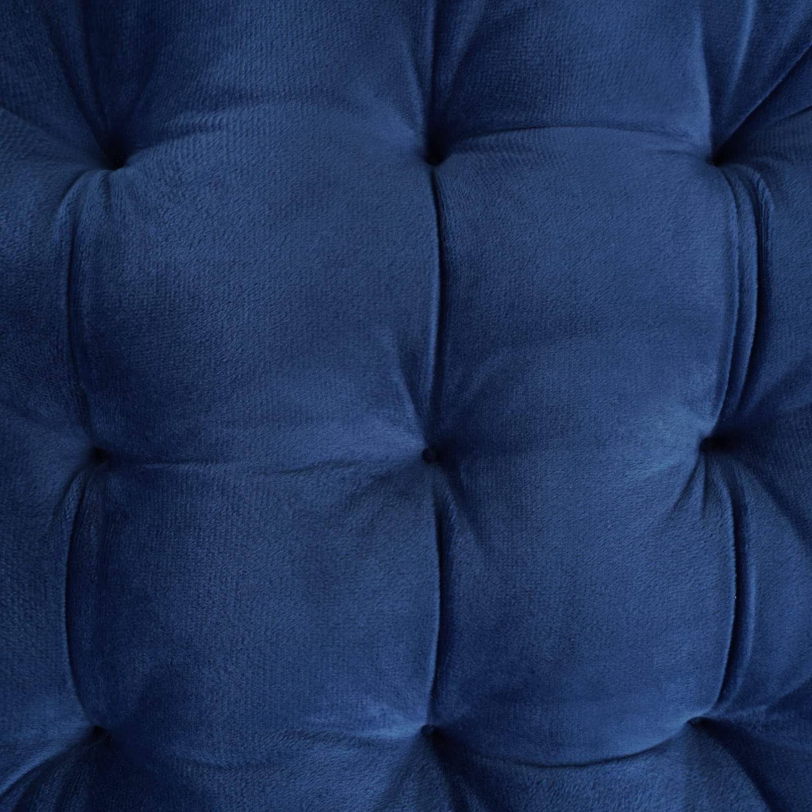 ELFJOY 4 Pack Tufted Square Dining Chair Cushions with Ties - Comfortable Seat Pads for Kitchen, Office, and Dining Room - Navy Blue U-Shape Design for Home and Office Decor
