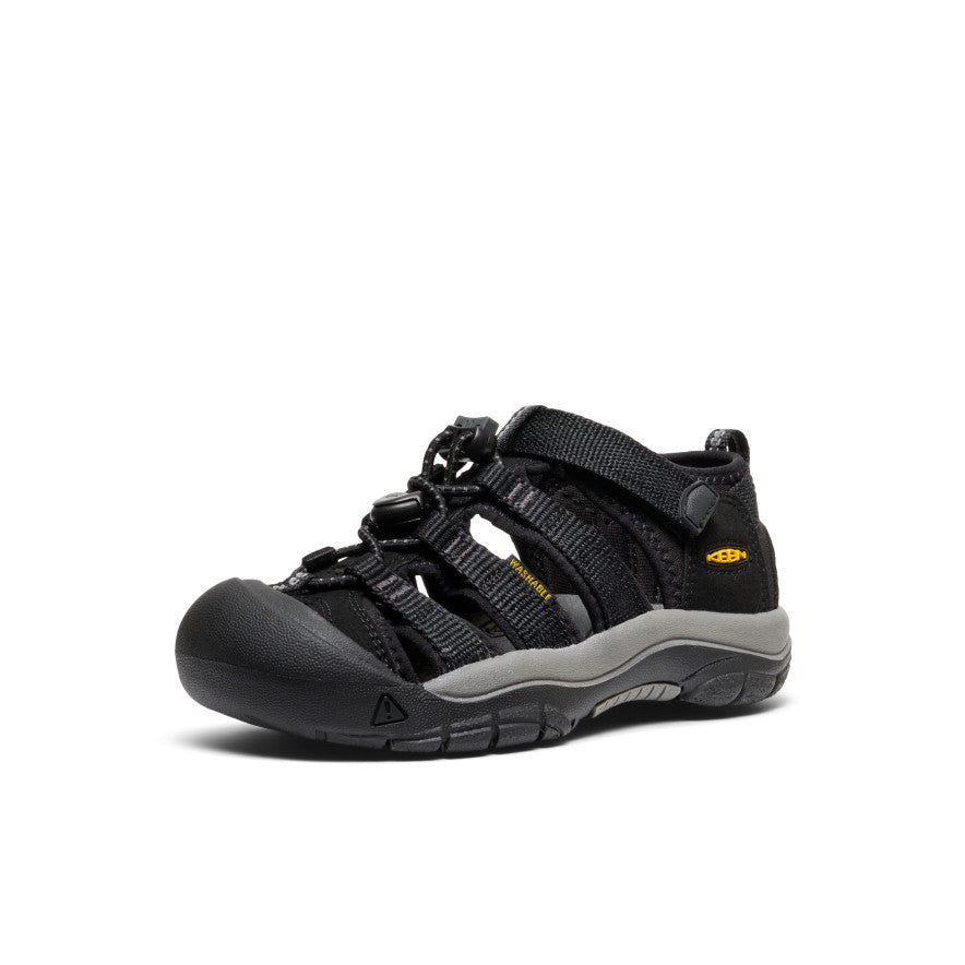 KEEN Newport H2 Kids' Sandals - Black/Yellow | Water-Friendly Outdoor Adventure Shoes for Beach, Pool & Playtime
