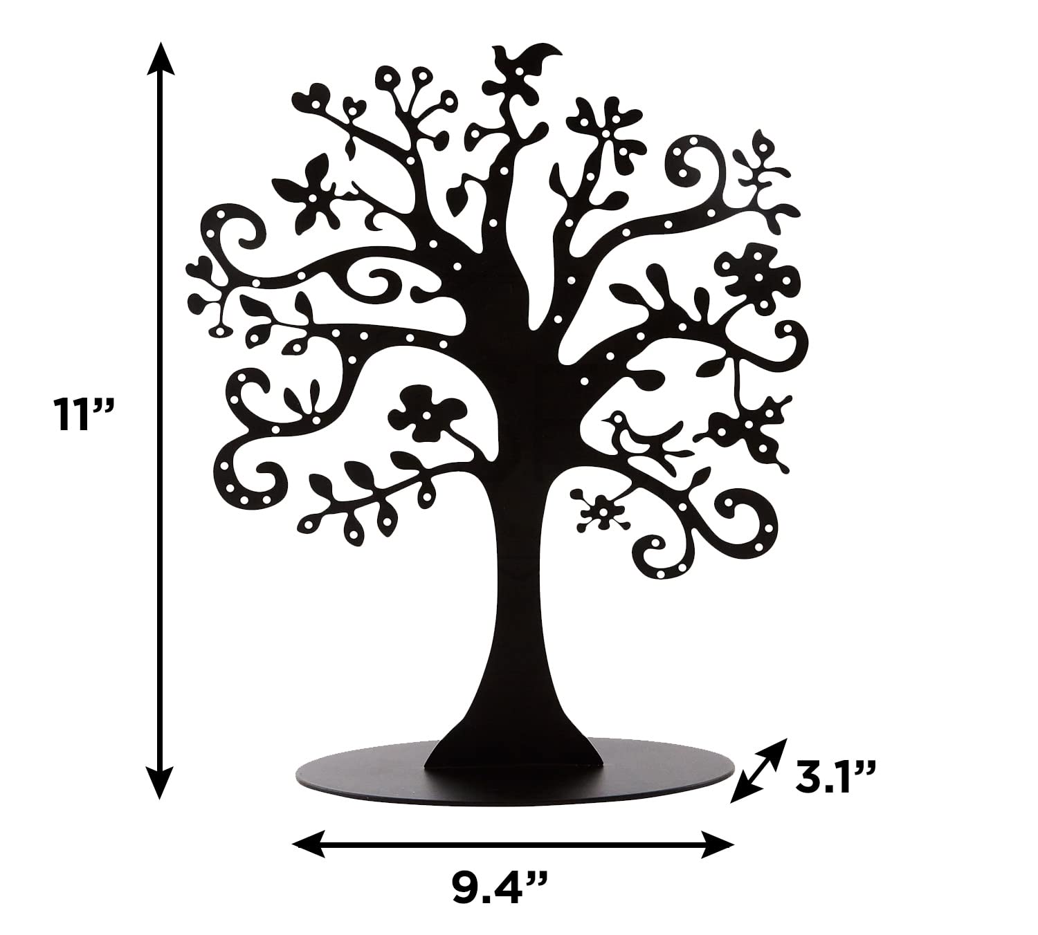 SoCal Jewelry Tree Organizer - Elegant Jewelry Stand for Earrings, Necklaces & Bracelets | Perfect for Bedroom, Bathroom & Travel Jewelry Display & Storage
