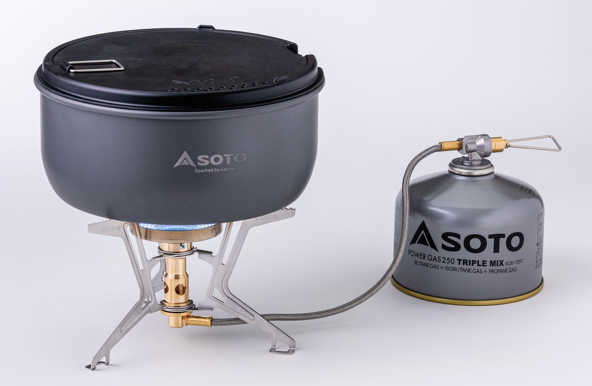 SOTO Fusion Trek Detachable Camping Stove with Micro Regulator Valve System - Wind-Resistant Portable Gas Stove for Backpacking, Hiking & Outdoor Cooking | Perfect for Camping Trips, Picnics & Emergency Preparedness