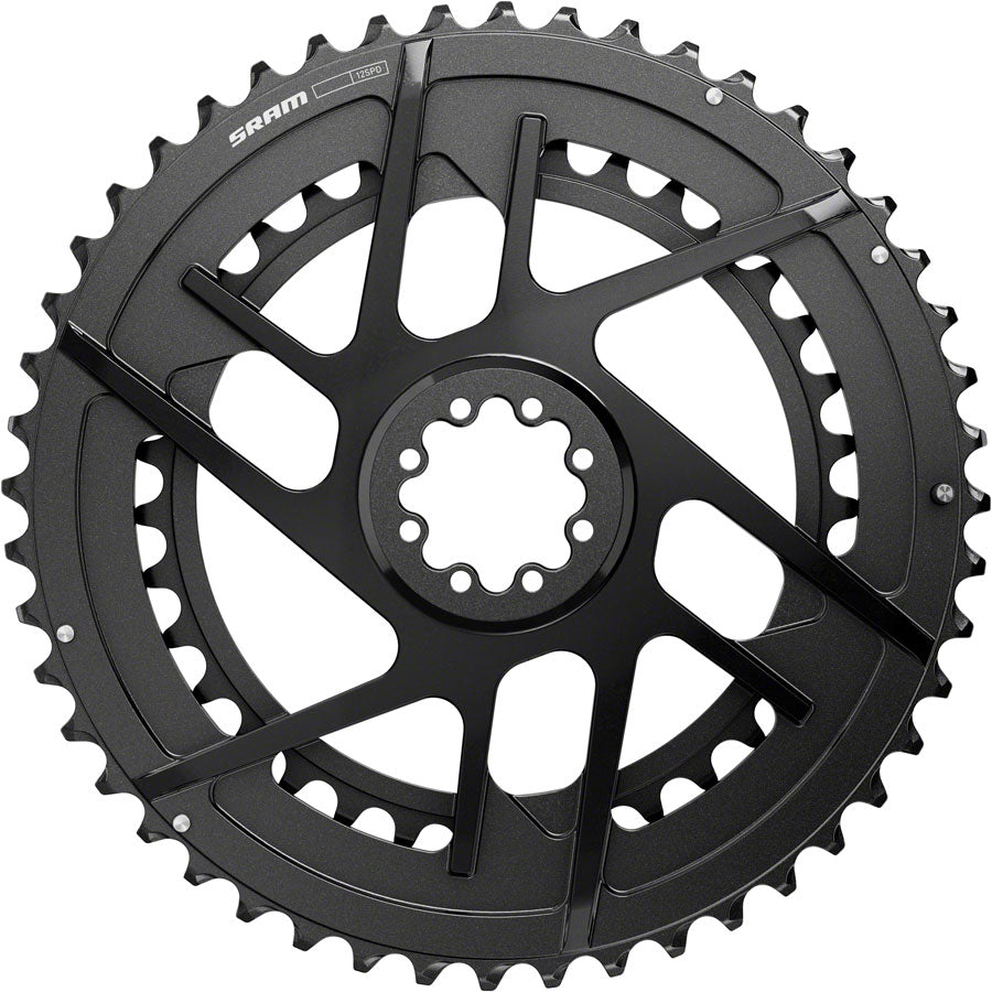 SRAM Rival 2x Chainring Kit 46/33T - 2x12 Speed Direct Mount Bicycle Crankset with 8-Bolt Interface (Black, E1) | Perfect for Road Biking & Performance Cycling Upgrades