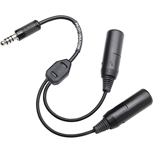 Pilot USA GA to Helicopter Headset Adapter - Aviation Headphone Converter for Aircraft Communication - Perfect for Pilots, Flight Training & Helicopter Operations