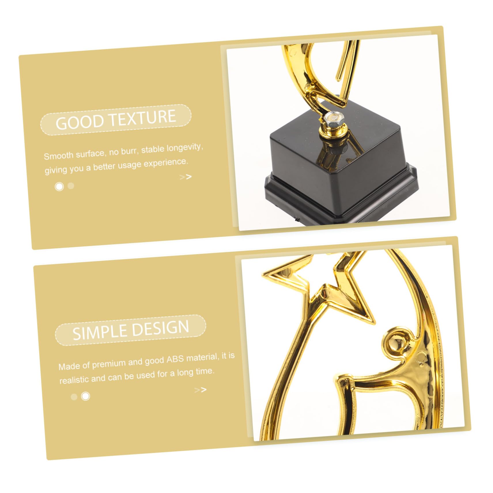 Toddmomy 5-Piece Mini Trophy Set - Small Sports Awards for Kids, Soccer Medals & Achievement Prizes - Perfect for School Events, Team Rewards & Birthday Party Favors