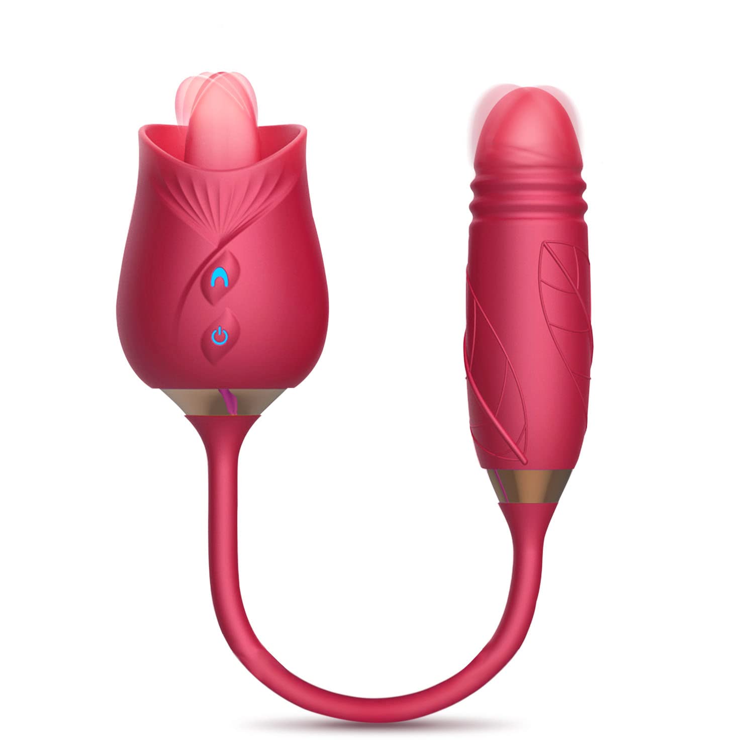 Utopiashi 4pcs Women's Adult Toys - Soft Tongue Licking Vibrator with Waterproof Suction for Couples & Solo Play - Red Sensual Massager for Her - Perfect for Bedroom Fun & Romantic Nights