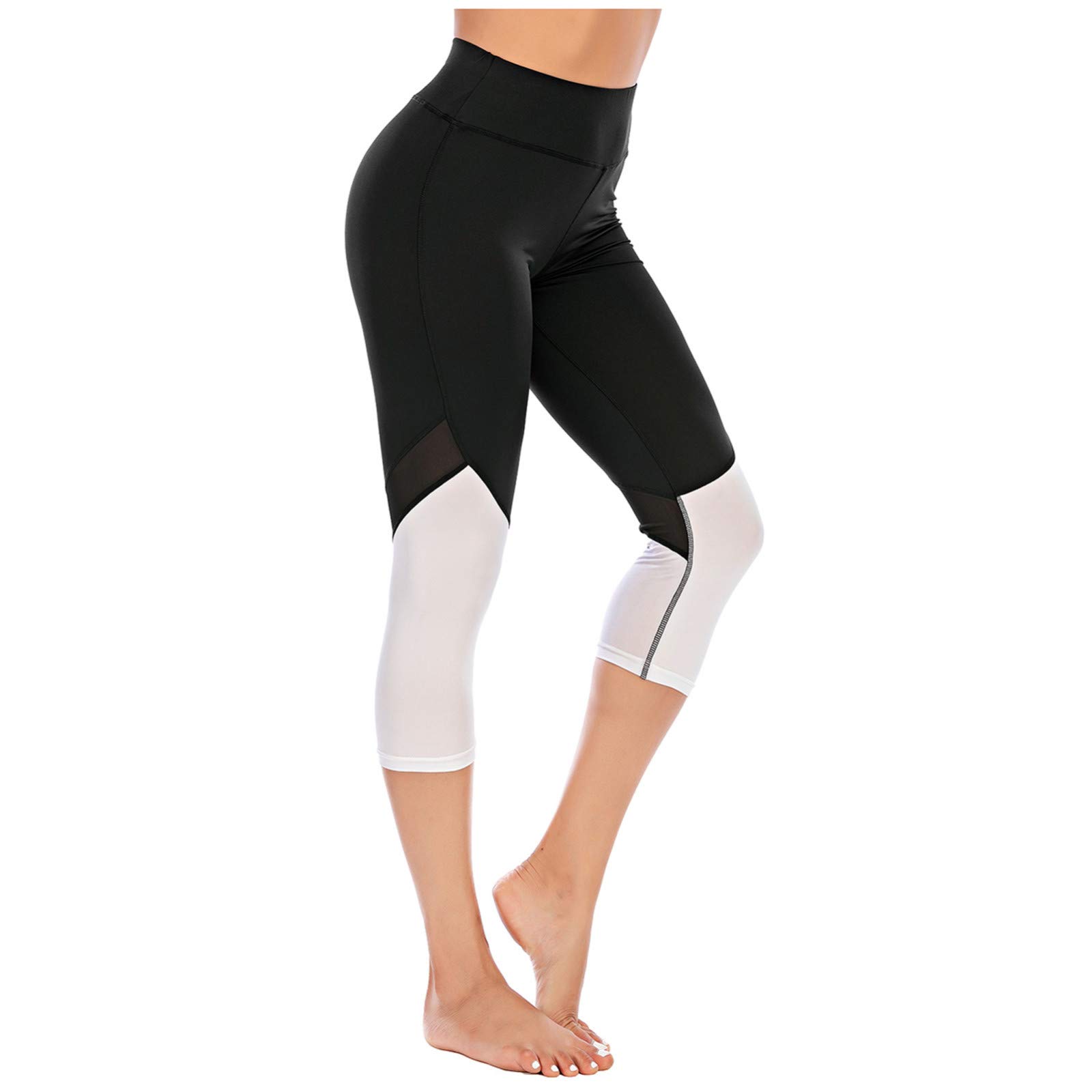 LONEA Women's High Waist Mesh Leggings - Color Block Yoga Pants with Stretchy Comfort for Workout, Running & Gym | Breathable Sport Tights for Fitness & Active Lifestyle