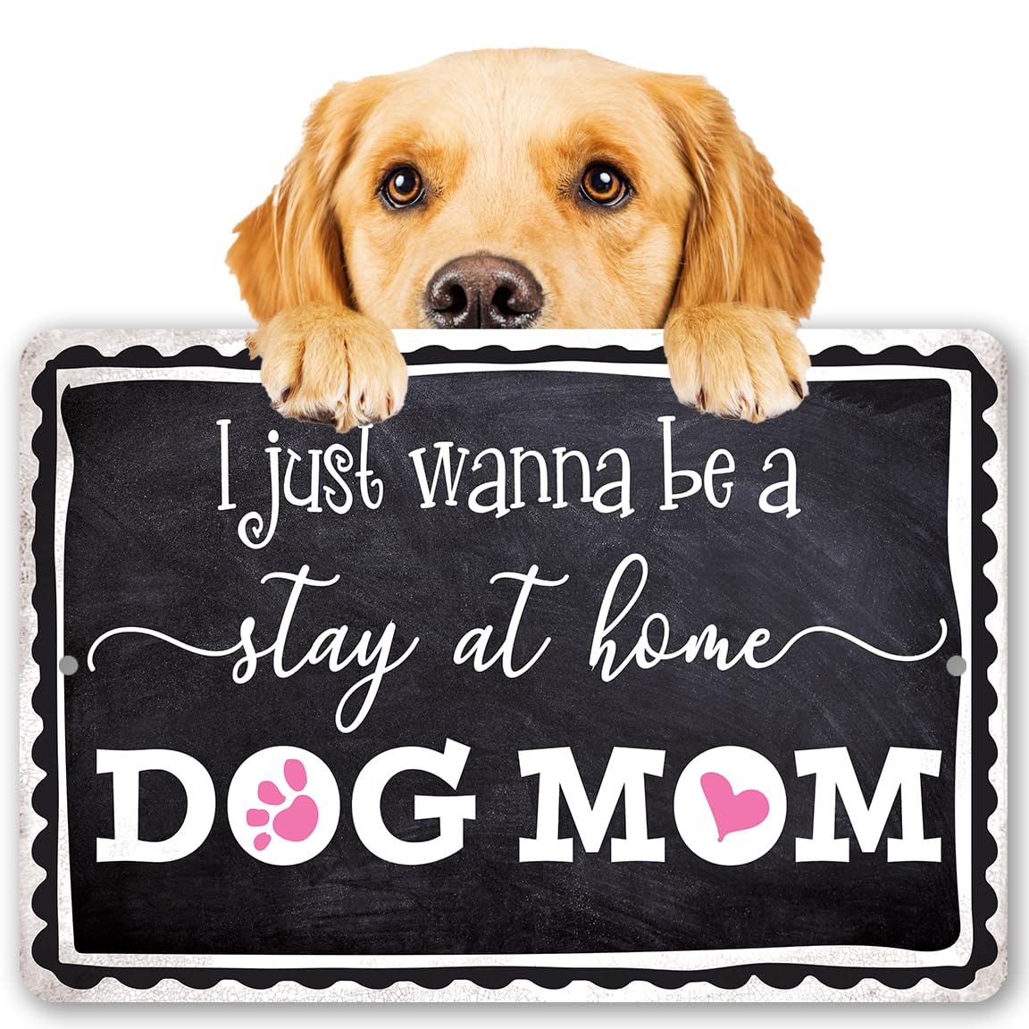 Funny Metal Dog Signs for Home Decor - Indoor/Outdoor Use - Perfect Gift for Dog Moms & Dog Lovers - Cute Dog Sayings Wall Art - Ideal for Living Room, Garden, or Dog House Decor