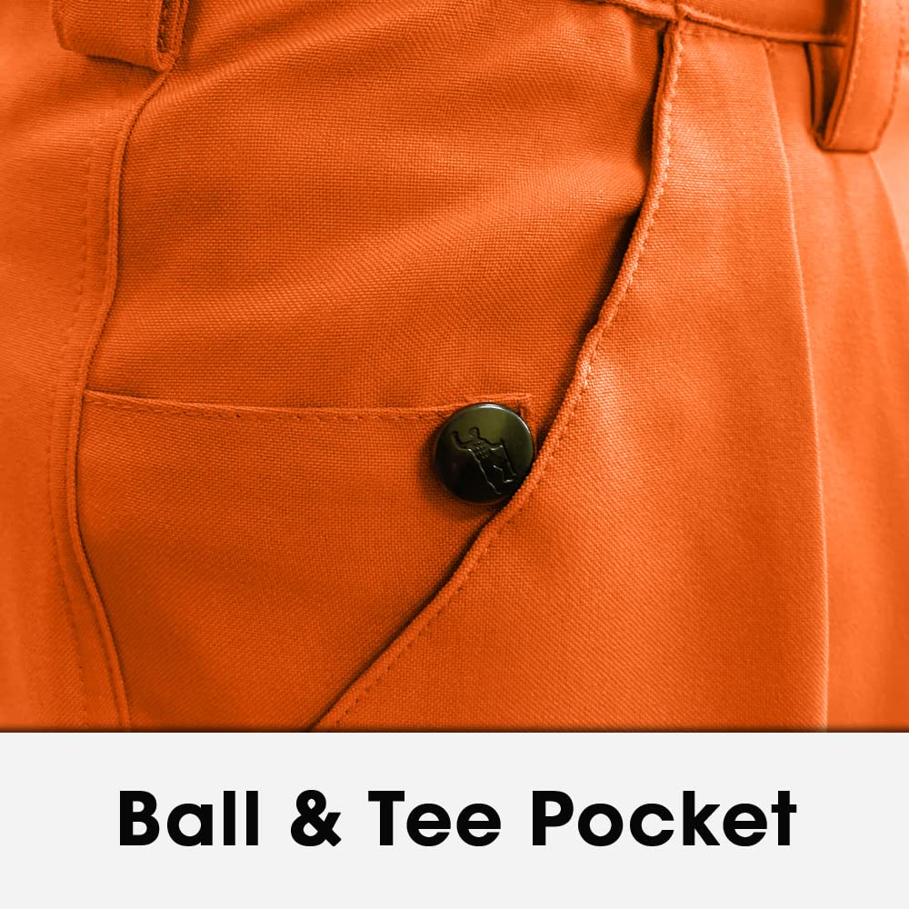 Premium Orange Microfiber Plus Fours for Men - Comfortable Golf & Casual Wear Pants
