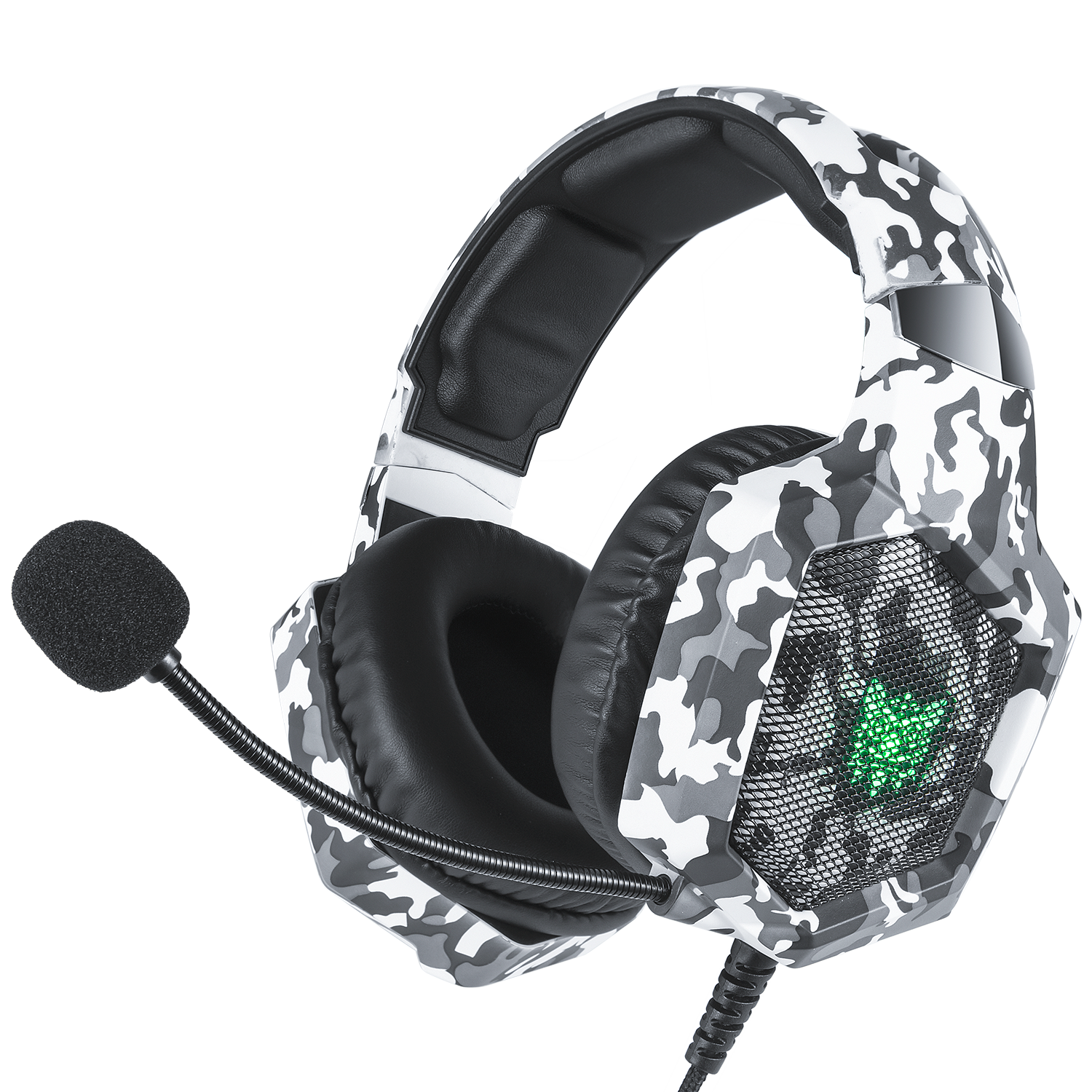 ONIKUMA K8 Wired Stereo Gaming Headset with Microphone & RGB LED Lights - Noise Cancelling Over-Ear Headphones for PC, PS4, Xbox, Nintendo Switch Gaming & Streaming