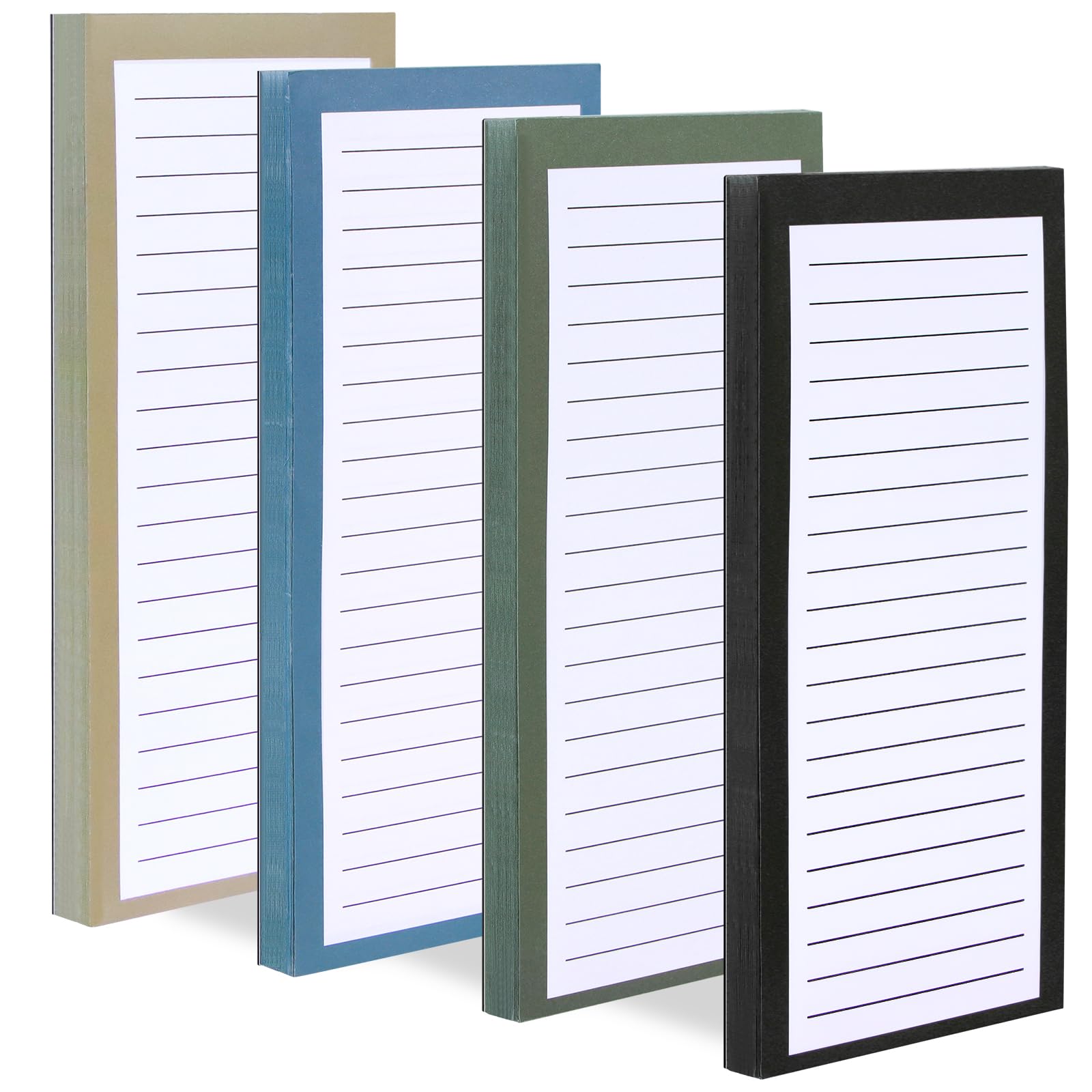 4 Pack Magnetic Notepads for Refrigerator - Large Grocery List Notepad with Full Magnet Back, 200 Sheets Memo Pads for Shopping List, To-Do List & Reminders - Perfect for Kitchen, Office & Home Organization