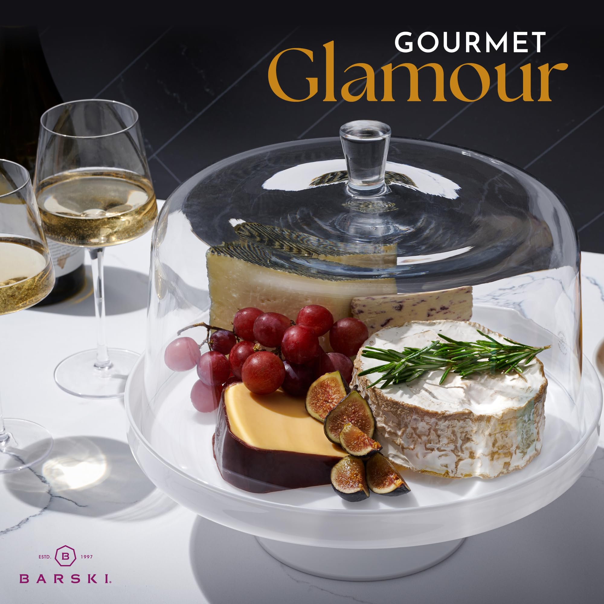 Premium European Glass Cake Stand Set - 12.4