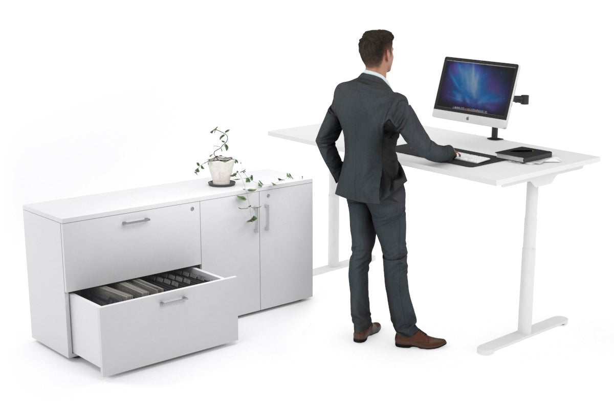 Flexi Premium Height Adjustable Standing Desk - 1800L x 700W Electric Sit Stand Workstation for Home Office, Gaming & Study - Ergonomic Executive Desk for Productivity & Comfort