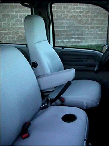 Durafit Custom Seat Covers for 1999-2001 F650/F750 Trucks - Exact Fit Bucket & Bench Seats in Gray Twill Fabric | Perfect for Work Trucks, Fleet Vehicles & Off-Road Protection