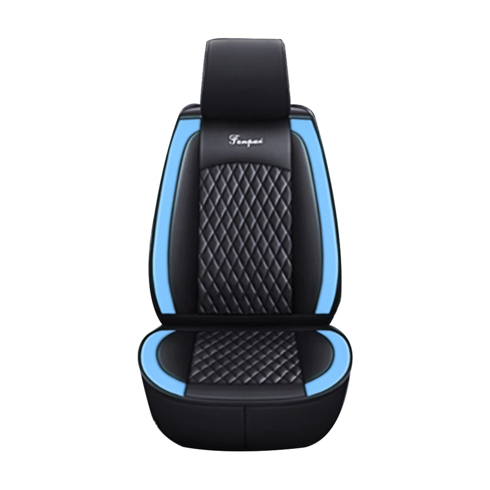 2016 Chevrolet Malibu Limited Waterproof Leather Car Seat Cover Full Set - Front & Rear Seat Protectors (Black & Blue, CT08) | Perfect for Daily Commuting, Road Trips & Pet Protection | Fast US Shipping