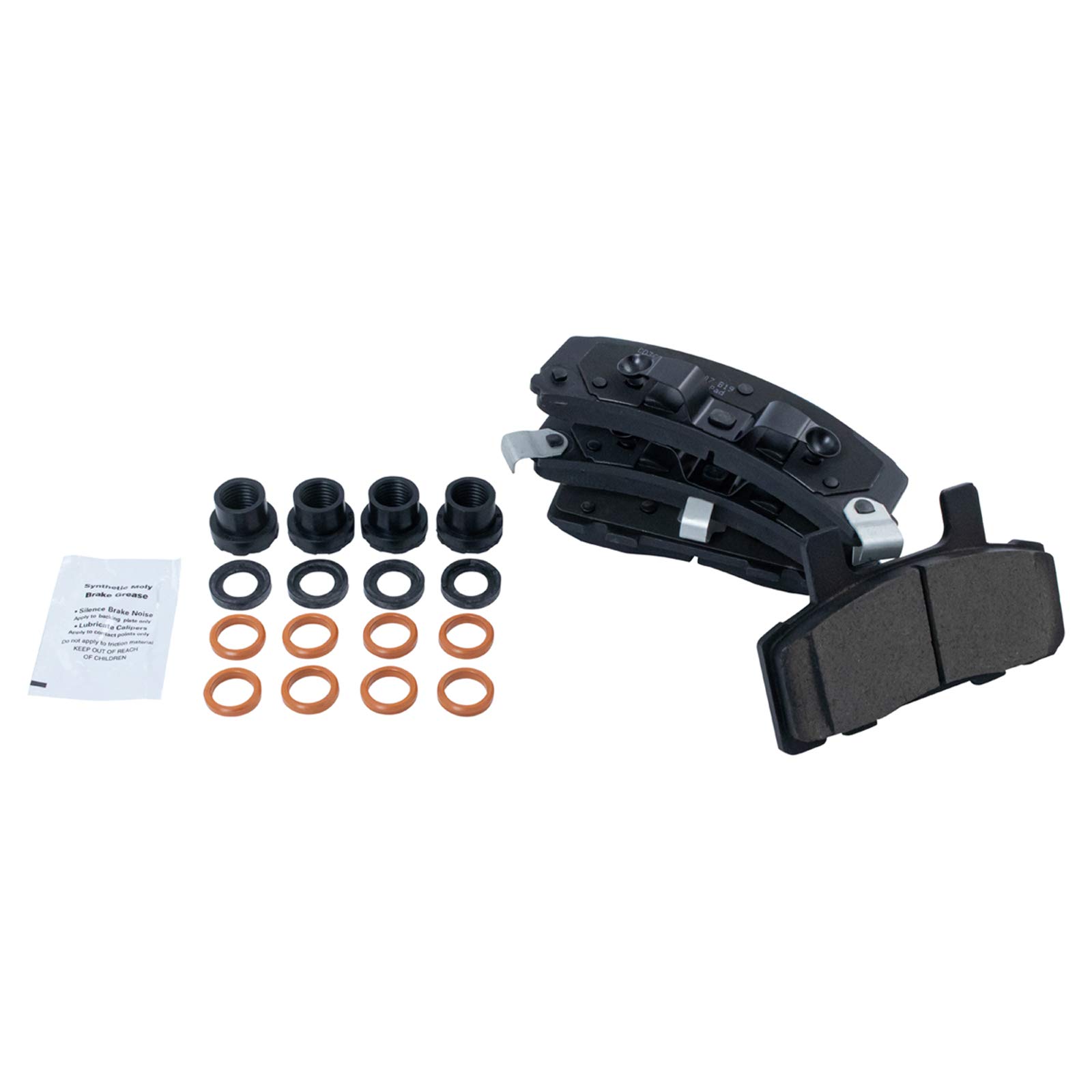 TRQ Front Brake Pad and Rotor Kit - Ceramic Brake Pads & Rotors - Compatible with 1992-1999 Chevrolet C1500, Suburban, 1995-1997 Tahoe, GMC Yukon - Perfect for Smooth Stopping and Enhanced Safety on Highways and City Driving