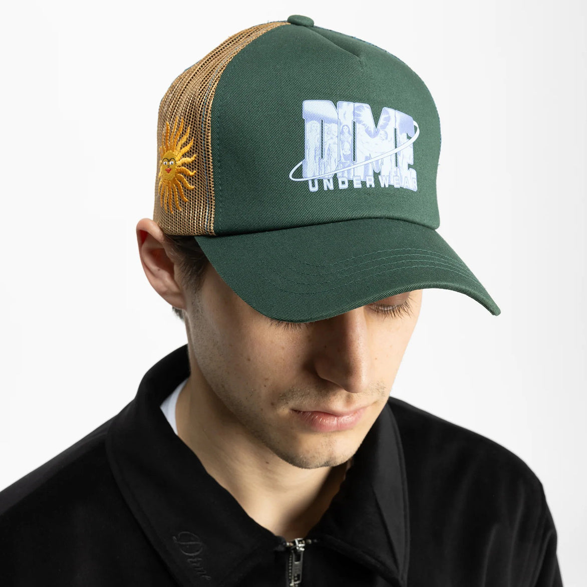 Cosmic Trucker Hat - Stylish Green Mesh Baseball Cap for Men & Women | Perfect for Outdoor Activities, Sports, and Casual Wear