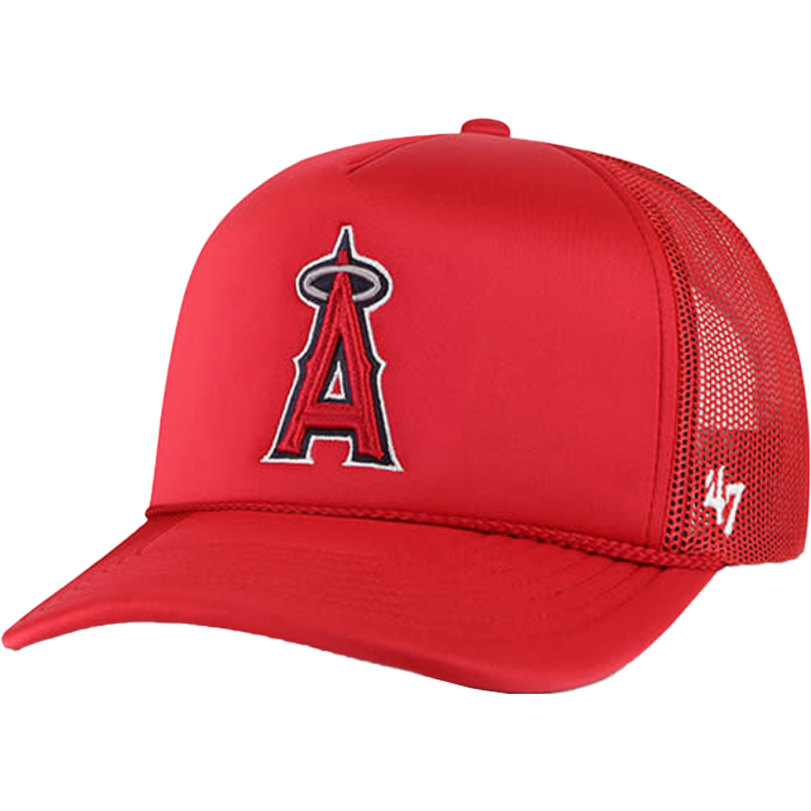 Angels 47 Foam Front Mesh Trucker Hat - Breathable Adjustable Baseball Cap for Men & Women - Perfect for Outdoor Sports, Hiking, and Casual Wear