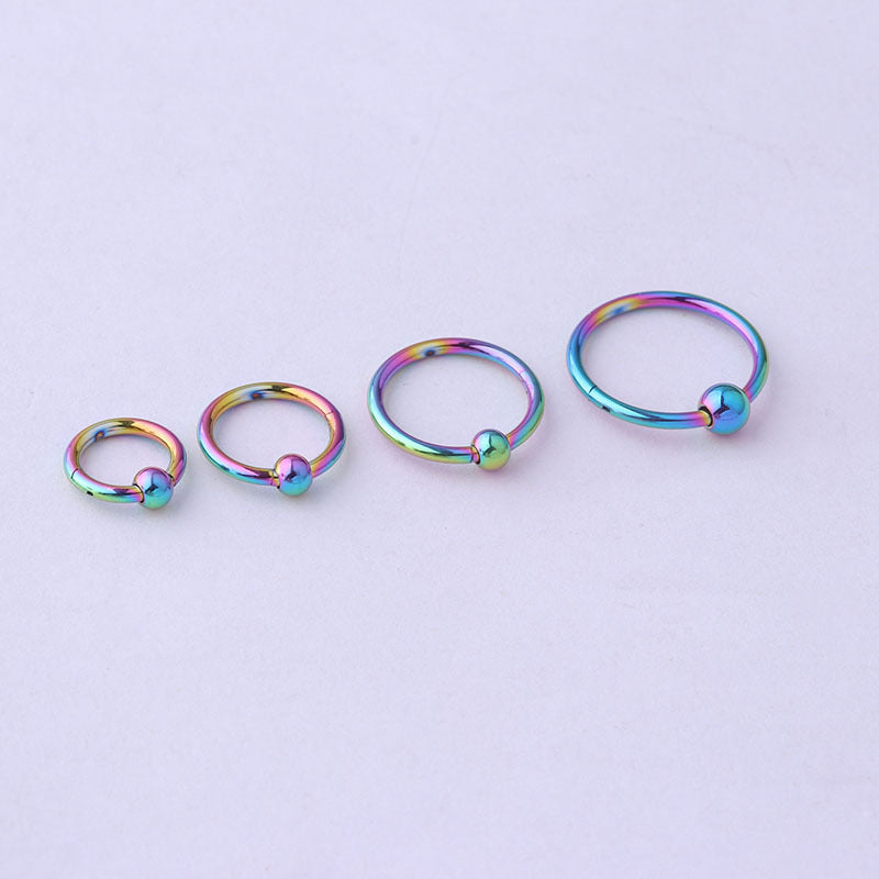16G Surgical Steel Ball Hinged Septum Clicker Hoop Rings - Body Jewelry for Nose, Lip, Ear Piercing | Hypoallergenic & Comfortable for Daily Wear | HSPJ704