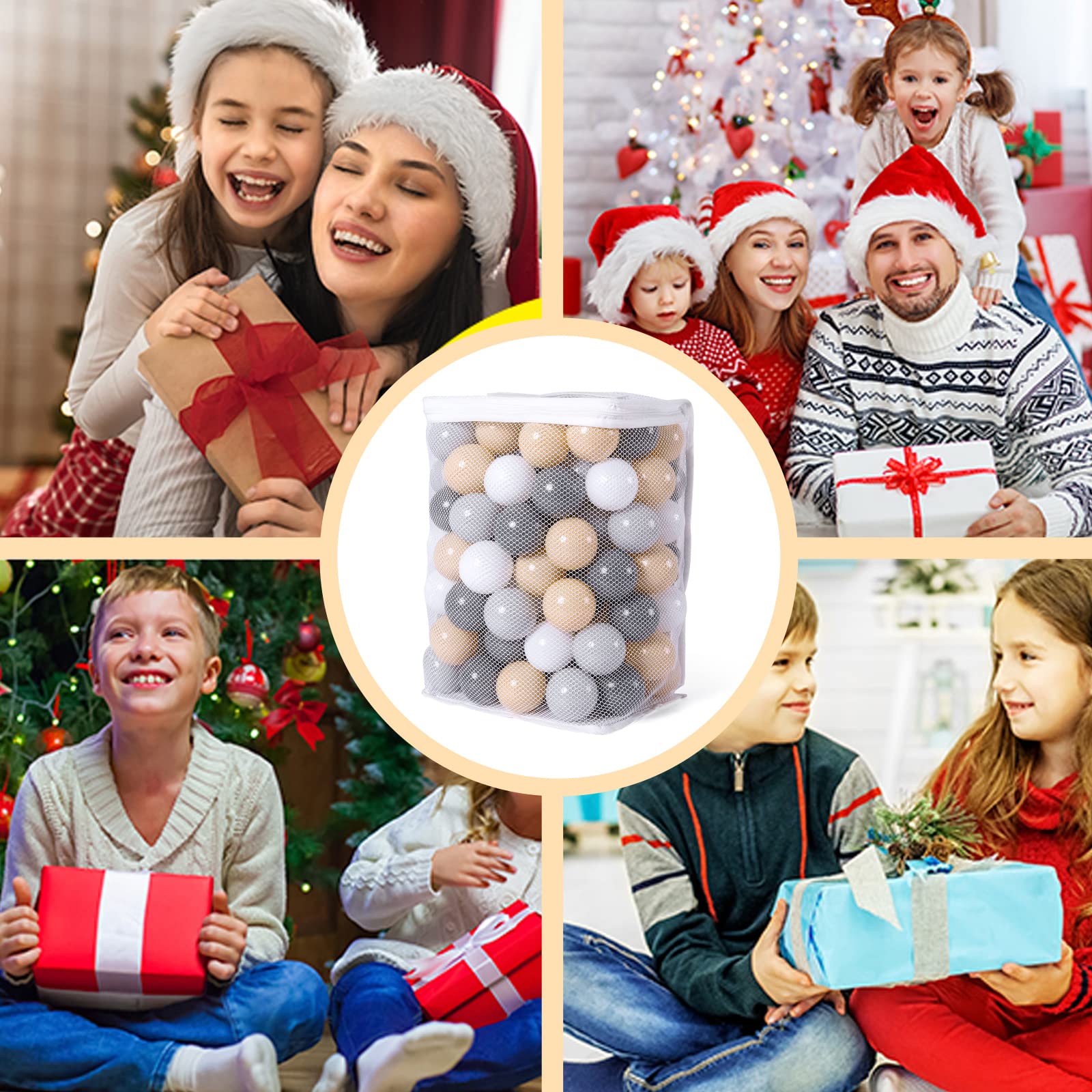 Non-Toxic 2.2-Inch Crush Proof Play Balls for Toddlers - Pack of 50/100/200 | Phthalate-Free & BPA-Free Plastic Shape Balls | Safe for Indoor Playpens, Kids Pools & Sensory Play Activities