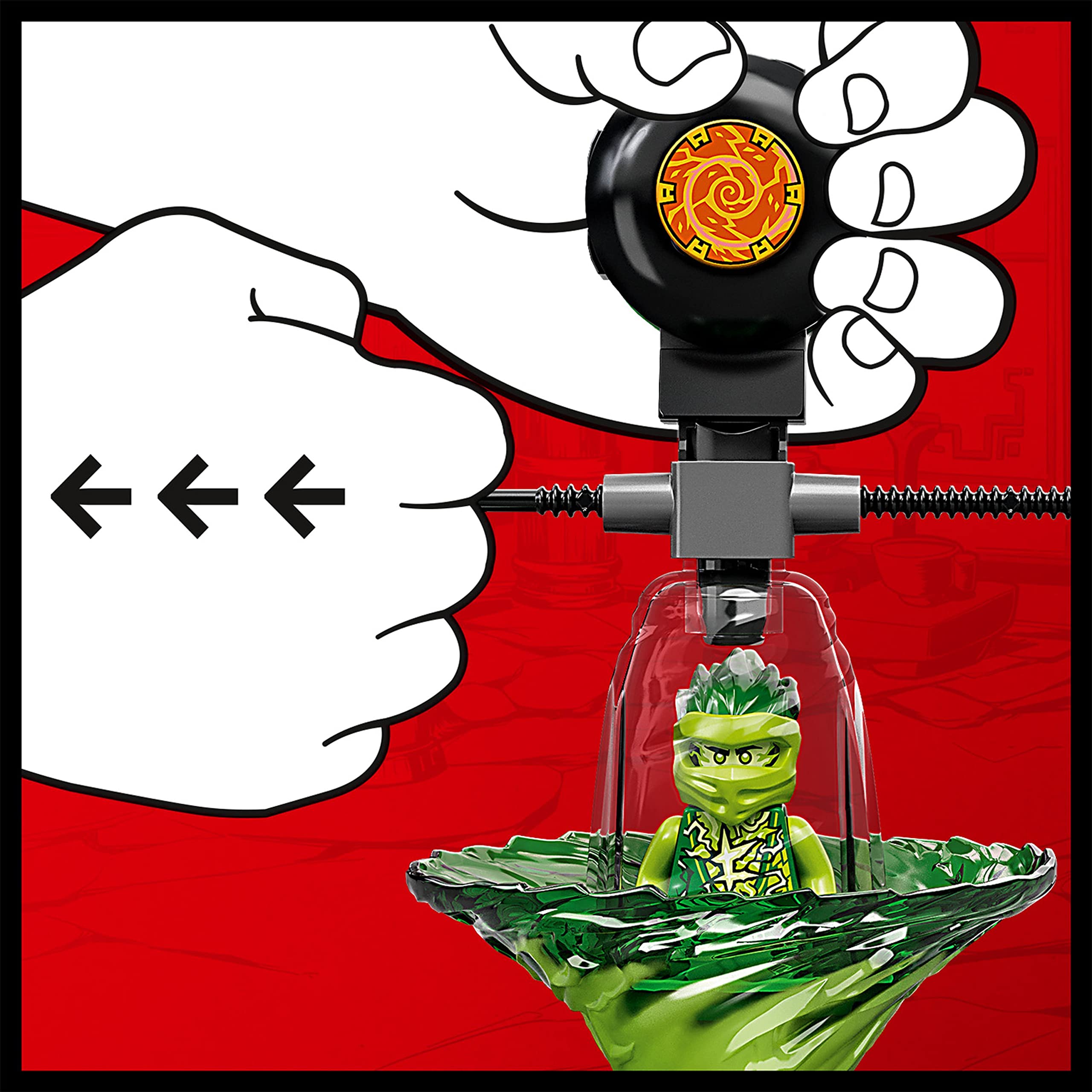 LEGO 70689 Ninjago Lloyd's Spinjitzu Ninja Training Toy Spinning Top for Kids Ages 6+ with Lloyd Minifigure - Perfect Gift for Birthday & Playtime Battles